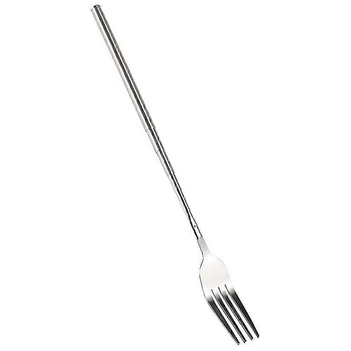 For Bbq Retractable Fork Fruit Dessert Long Handle Fork Tableware