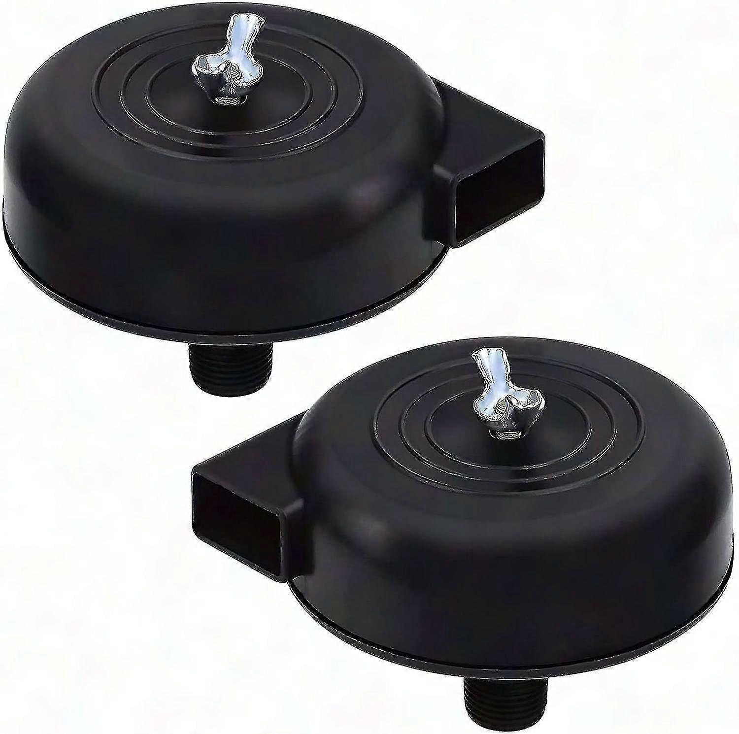 2 Pcs 16mm 3/8" Male Thread Air Compressor Filter - Black Silent Compressor Accessory