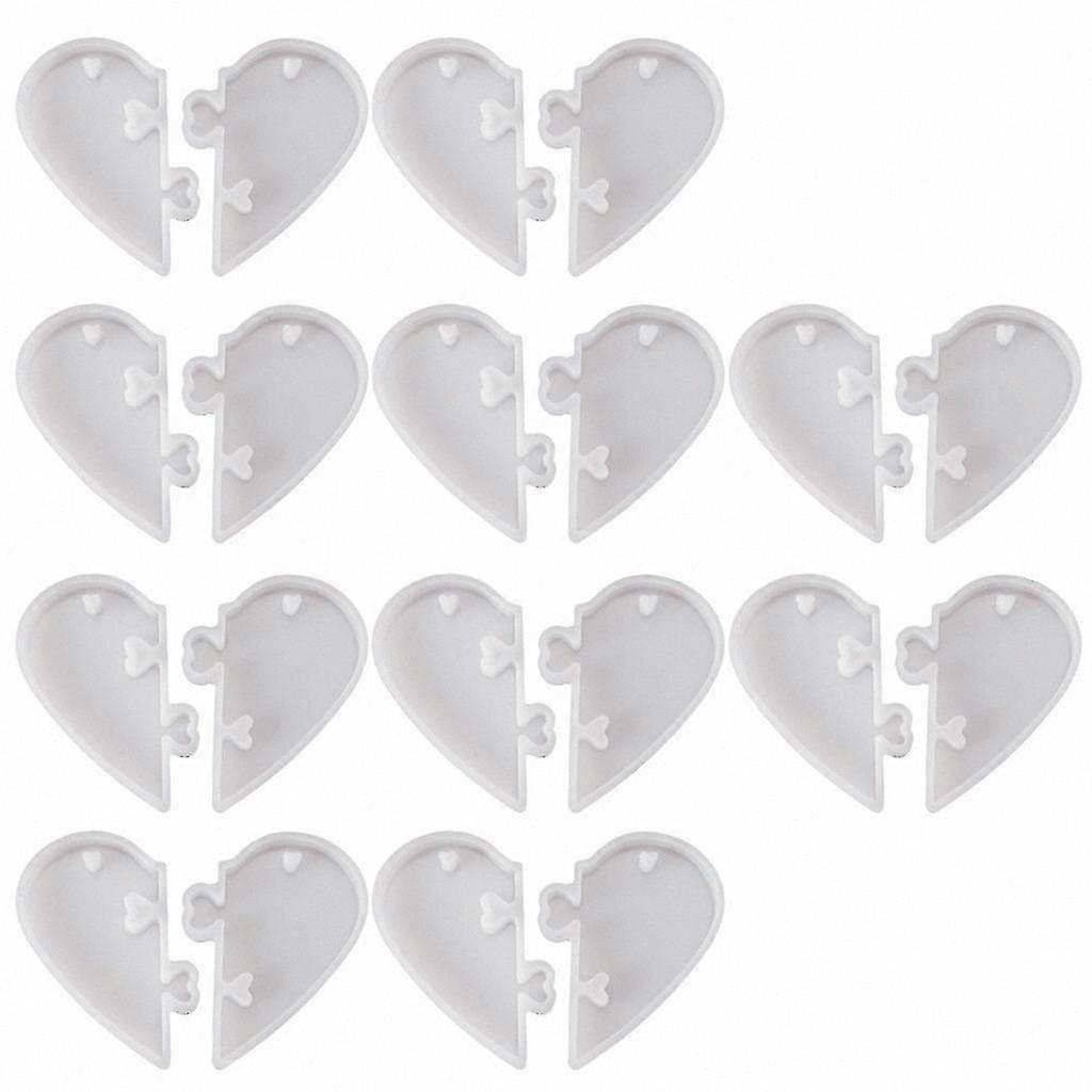 Heart-Shaped Silicone Mold for Epoxy Resin Crafting with Crystal-Inspired Design