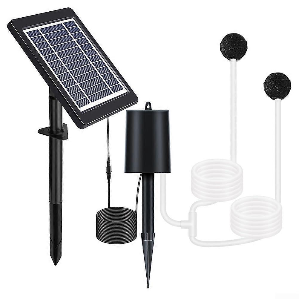 Solar-powered Air Bubbler with Extended Operating Time for Oxygen-rich Ponds and Tanks, Efficient, Durable, Eco-friendly