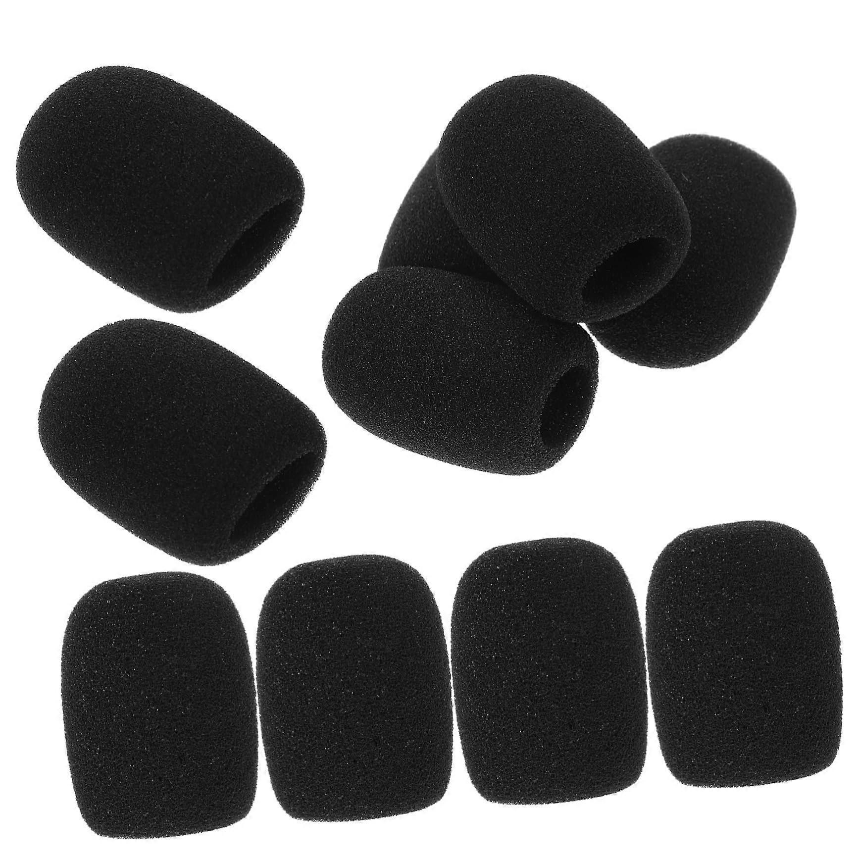 10 Pack Microphone Windshields for Headset, Portable Foam Covers for Clear Sound in Conferences and Recordings