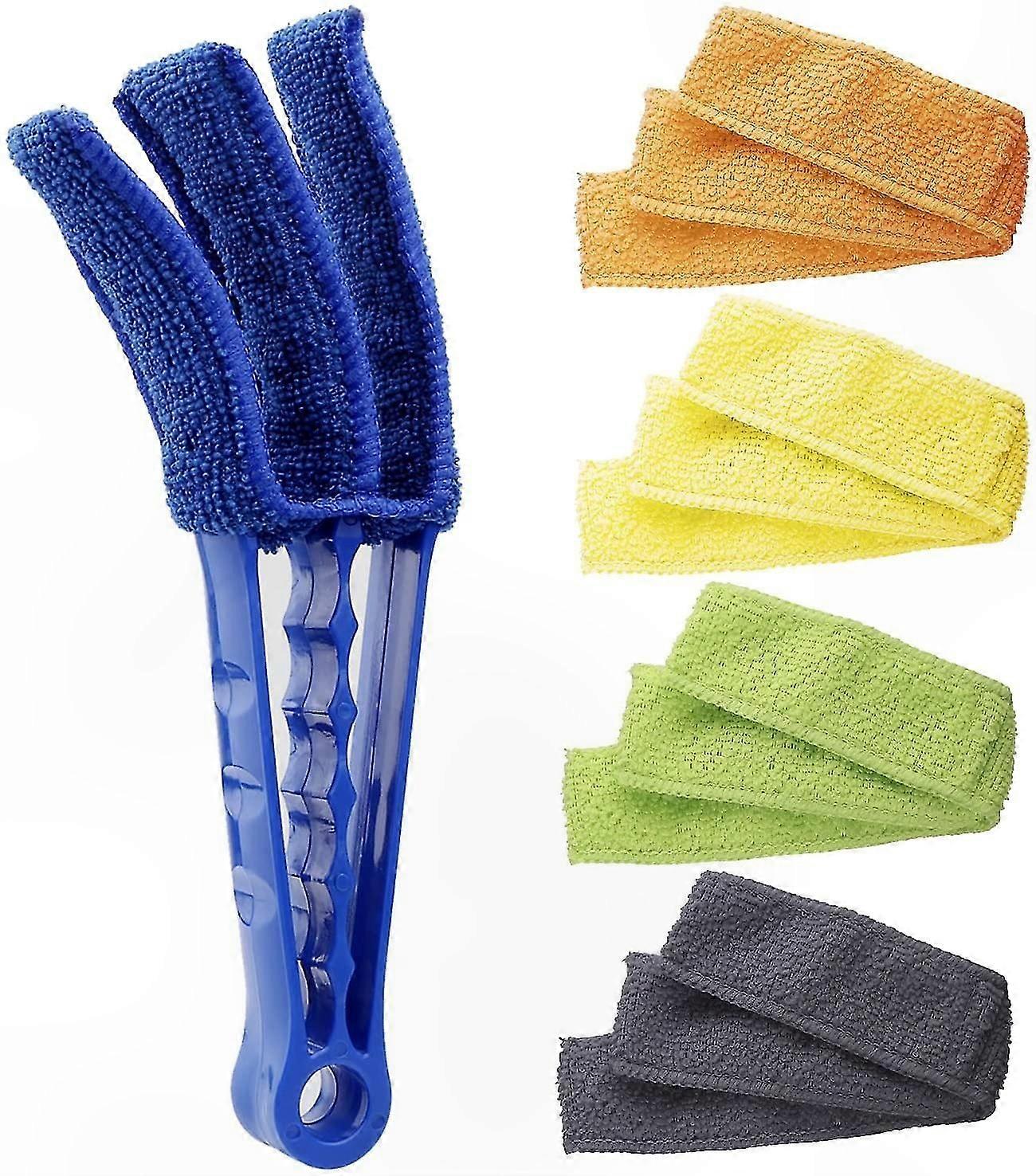 Microfiber Window Blind Duster with 5 Sleeves for Shutters and AC Vents Cleaning Tool