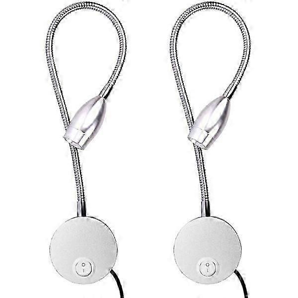 2 LED spotlights, 3W, wall mounted, silver