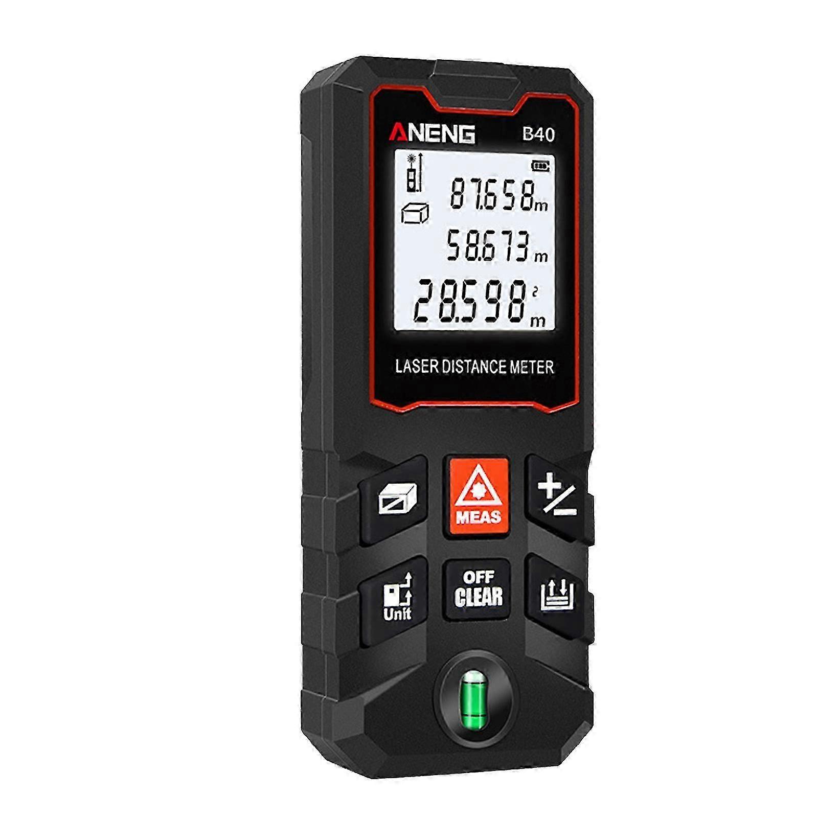 High-Precision 40/60m Laser Measurer with LCD Display and 30 Data Storage