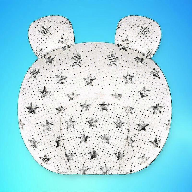 لينة حضانة الطفل الوسائد للجنسين حديثي الولادة رئيس تشكيل دعم الرضع النوم رئيس النوم الوسائد النوم مع آذان الدب (البيج)