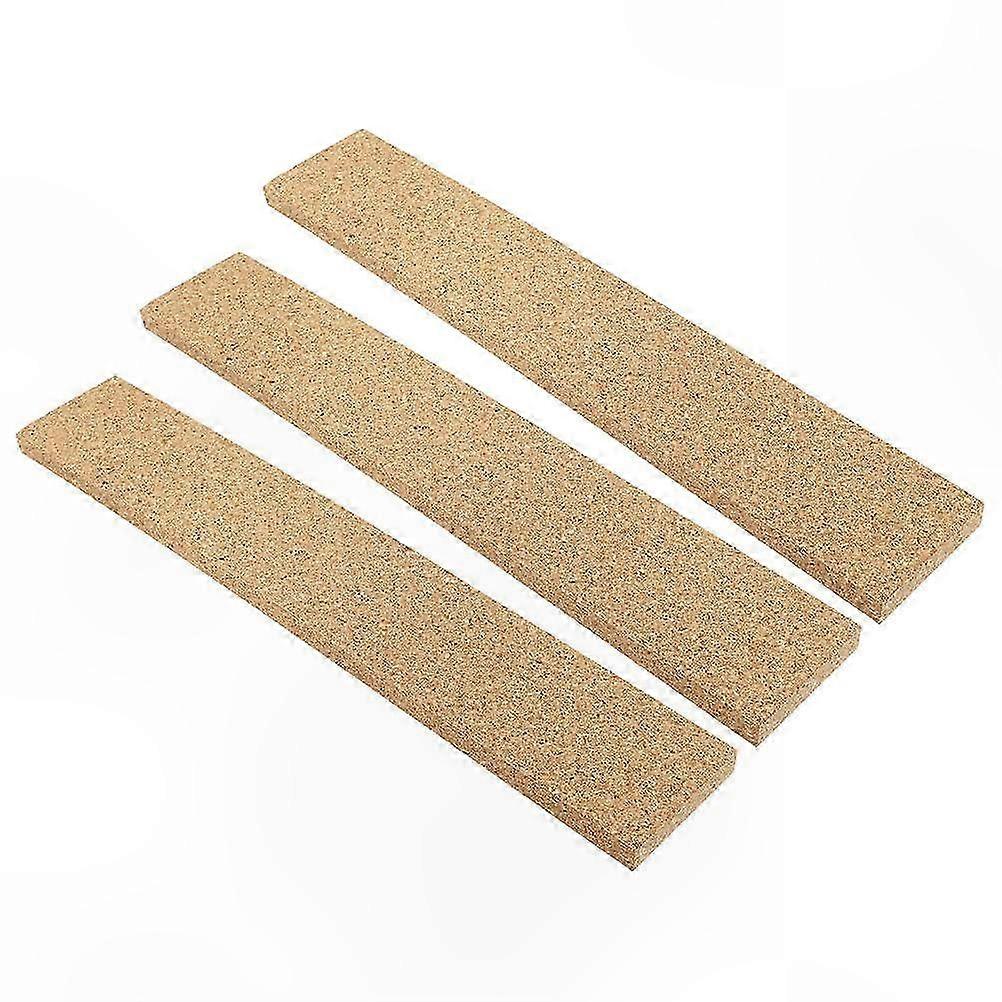 Cork Strips for Photo Display and Home Decor, 11.8x2x0.2 Inches, Synthetic Material, Message Holder, 3 Pack, Brown