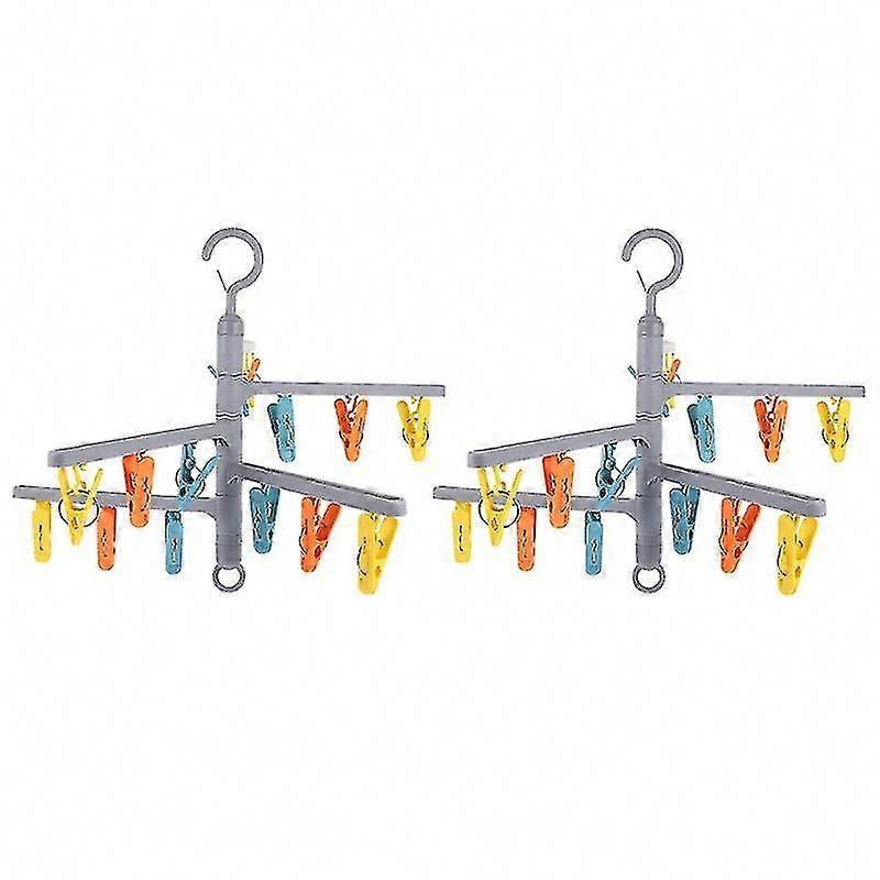 2pcs Clothes Rack for Hanging Clothes - Space Saving Storage Organizer