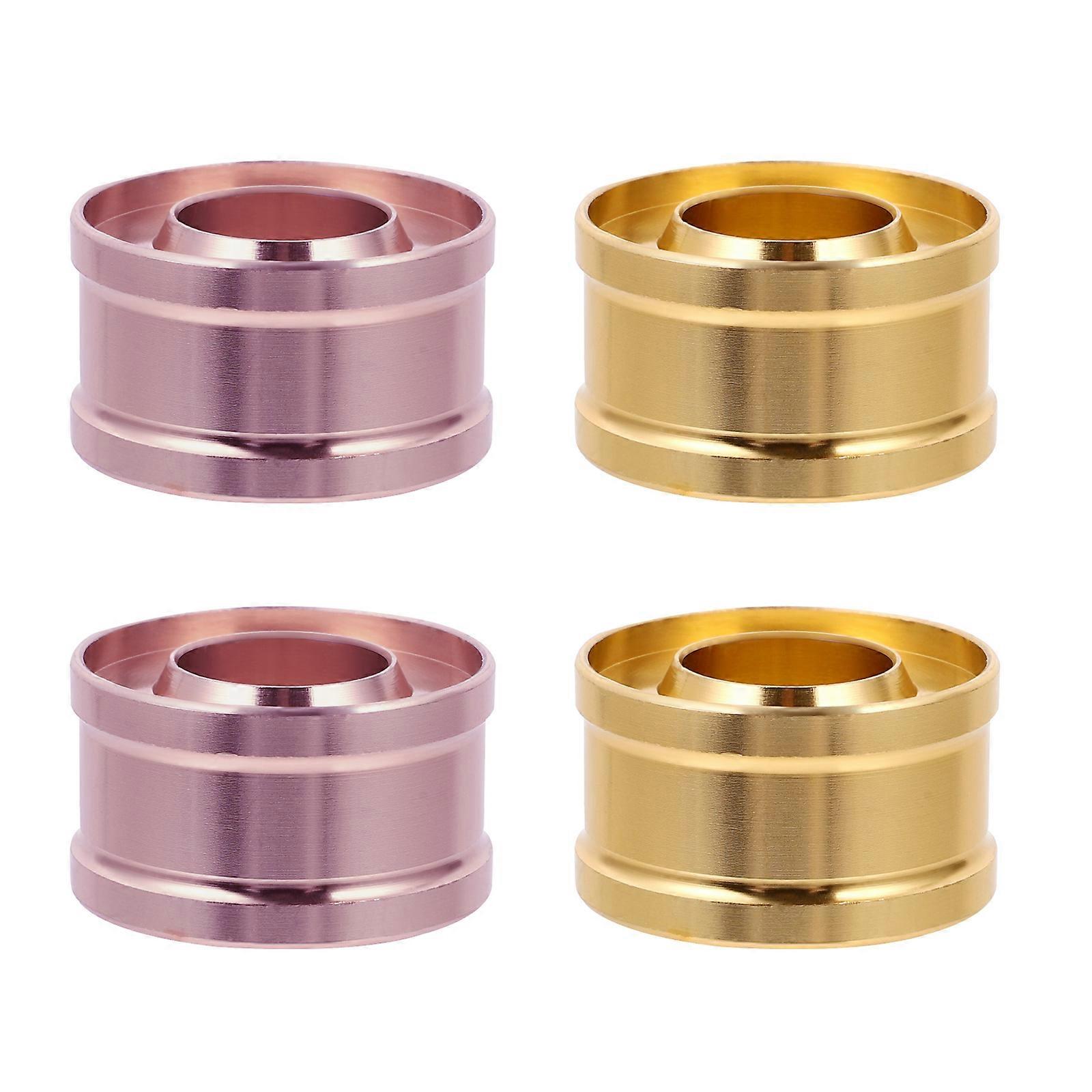 Lip Balm Making Mold Round Mold for Diy Enthusiasts Aluminum Assorted Color Portable Tool 4Pcs
