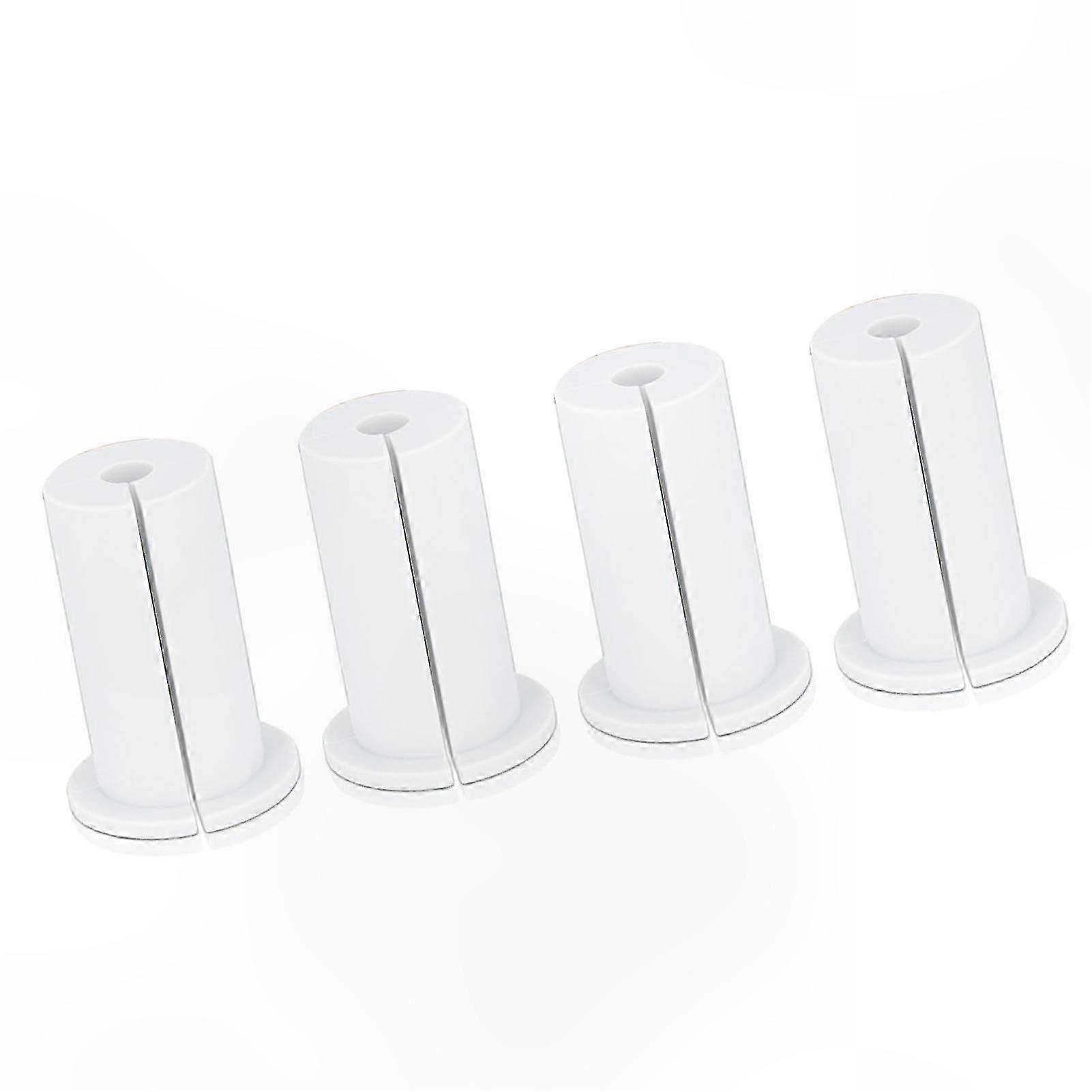 1 Inch Cable Grommet Set of 4 for Ethernet and Electrical Wires Wall Pass Through Rubber Protector White Finish
