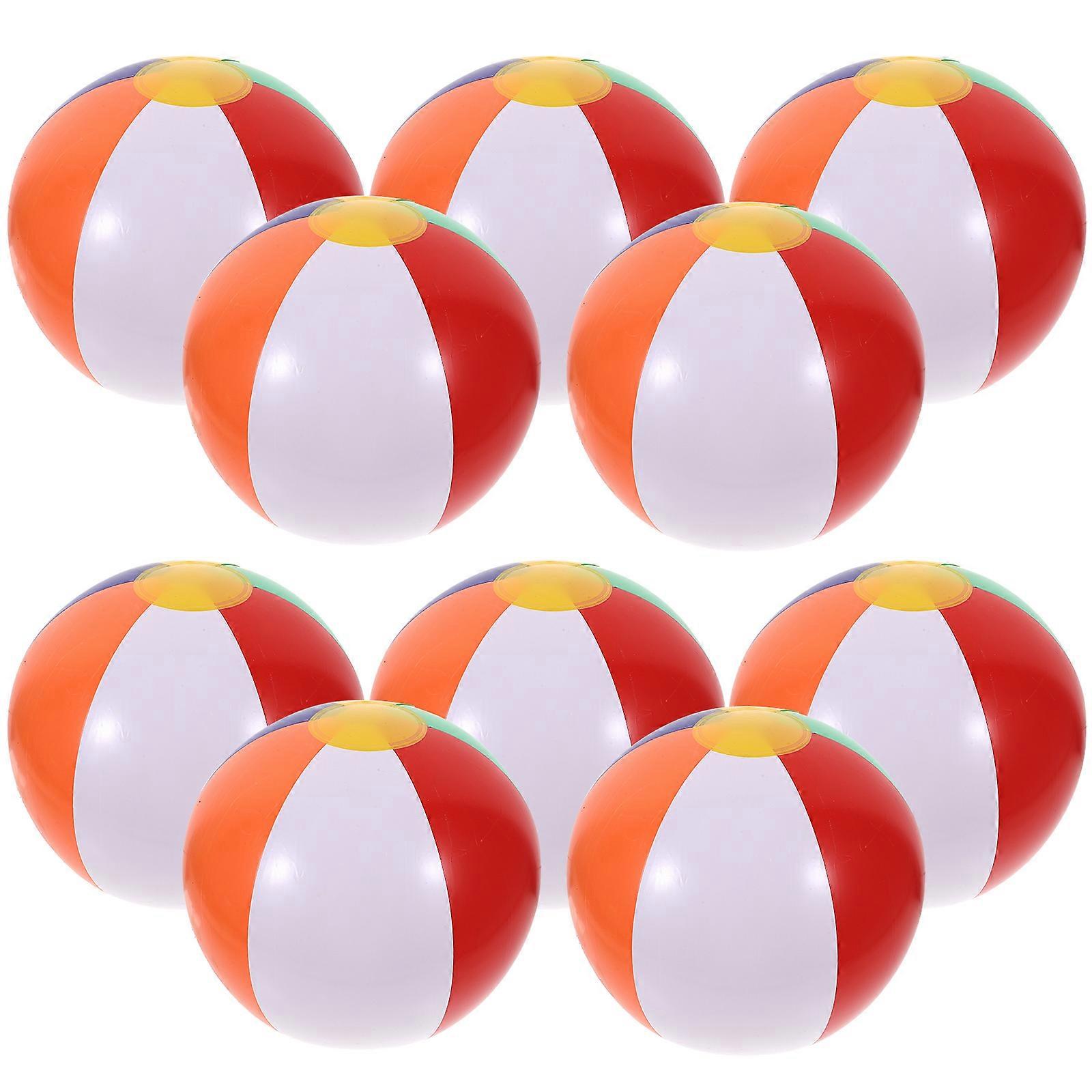 Inflatable Beach Balls for Outdoor Playing Assorted Color PVC Perfect for Pool Party and Beach Sports 12pcs