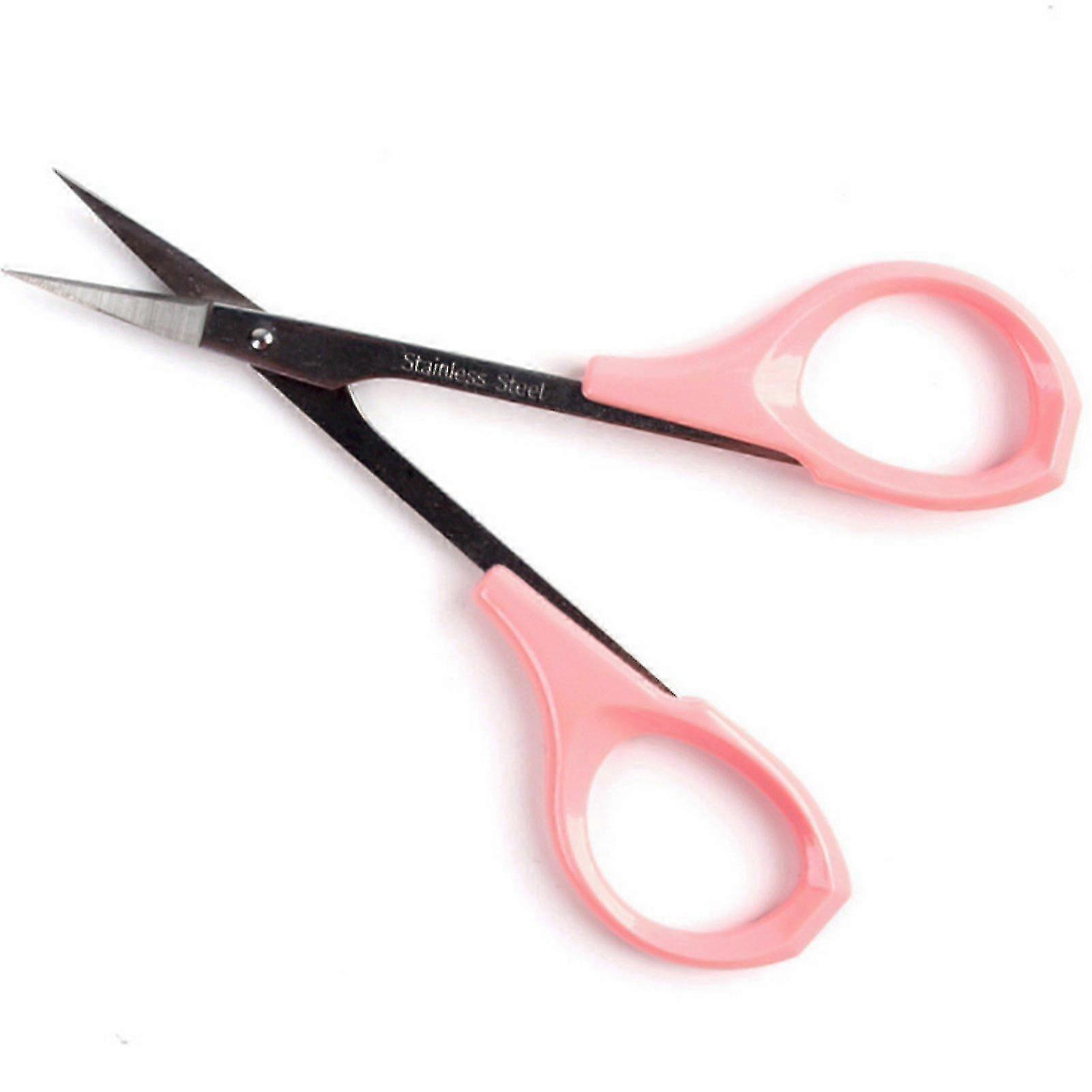 Curved Professional Scissors for Eyebrow Shaping & Eyelash Extensions, 4 Inch Crafting Shears