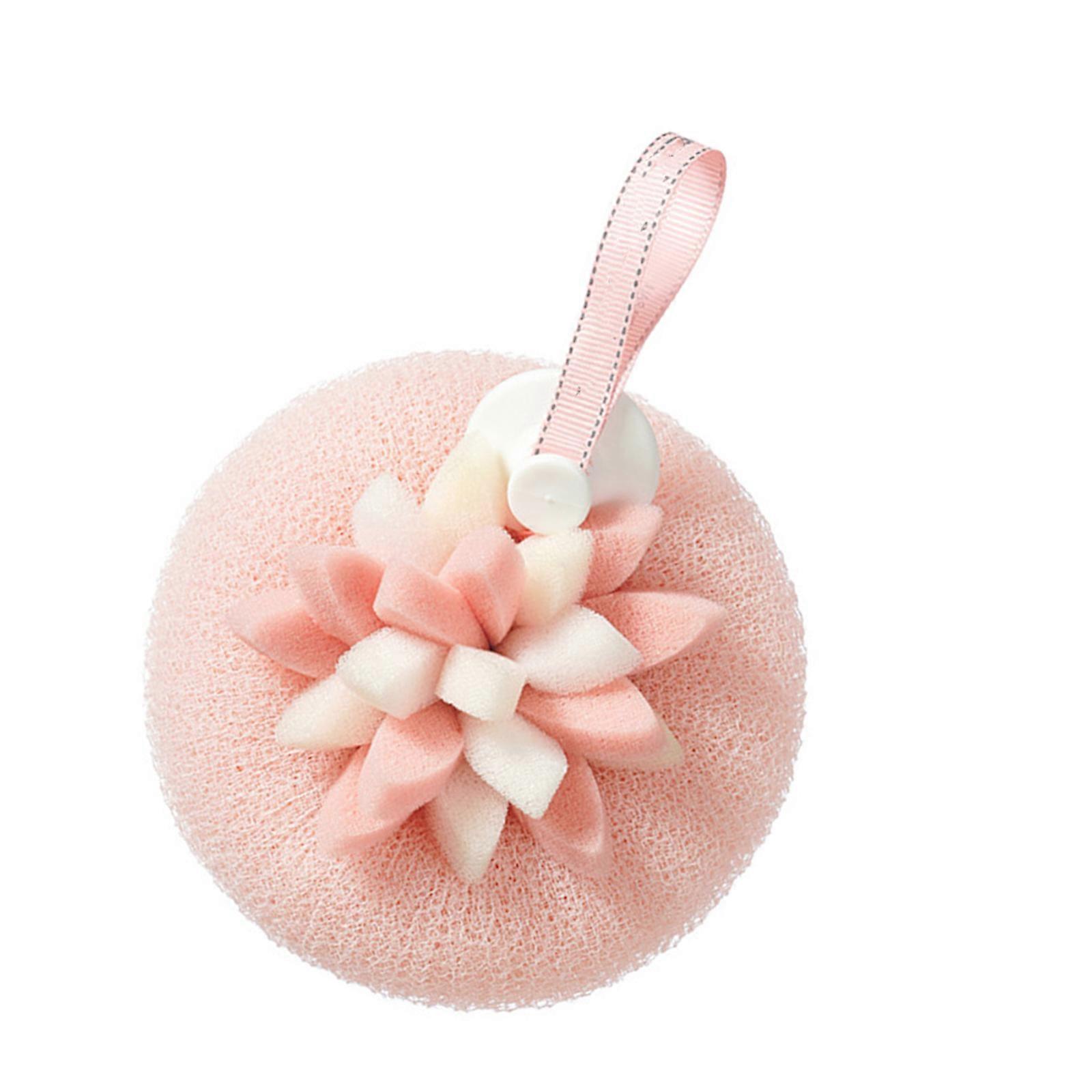 Extra Gentle Bathing Ball Double Sided Exfoliator With Secure Suction Base Non Abrasive Scrubber Soft  A