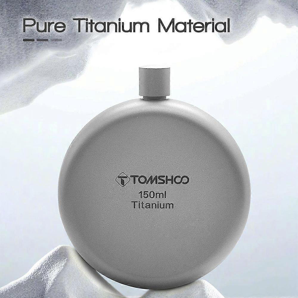 150ml/180ml Titanium Flask Alcohol Whisky Wine Flask with Refill Funnel for Outdoor Camping Backpacking Travel Picnic