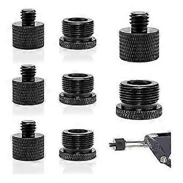 8 pcs Microphone Stand Adapters, 3/8 to 5/8 Mic Adapter for Camera Screw Monitor Mic Stand