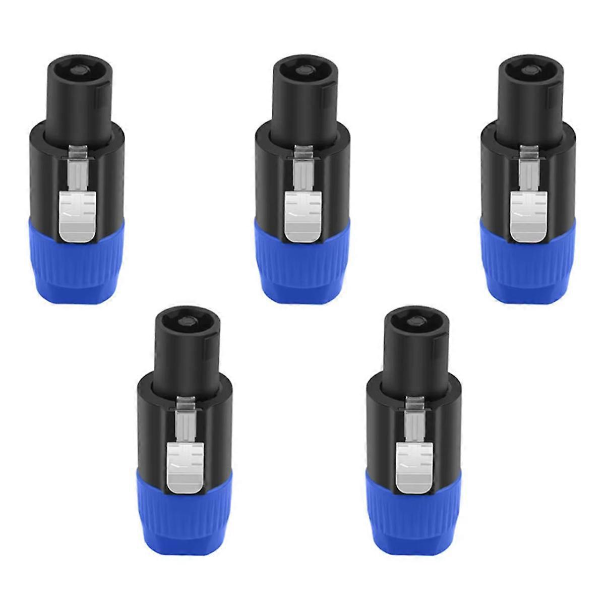 5PCS 4 Pin NL4FC Speaker Connector Plug with Twist Lock Speaker Audio Cable Adapter for NL4FX NLT4X NL2FC Accessories B