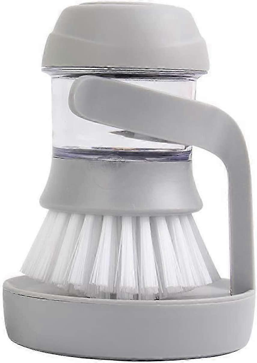 Dish Brush With Soap Dispenser, Kitchen Brush With Holder, Brush Wi...