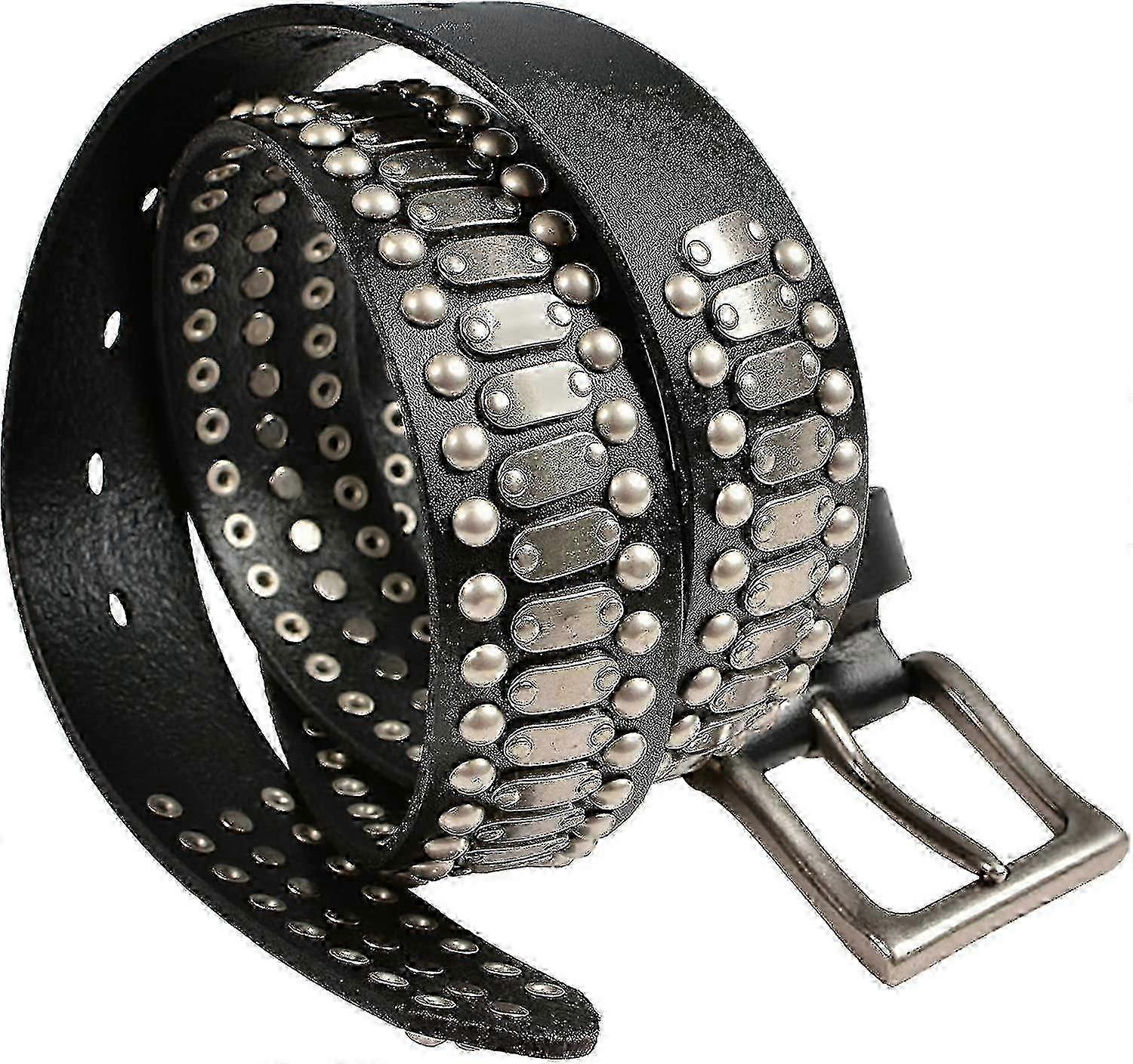 Stylish Mens Studded Casual Italian Cowhide Leather Belts For Jeans...