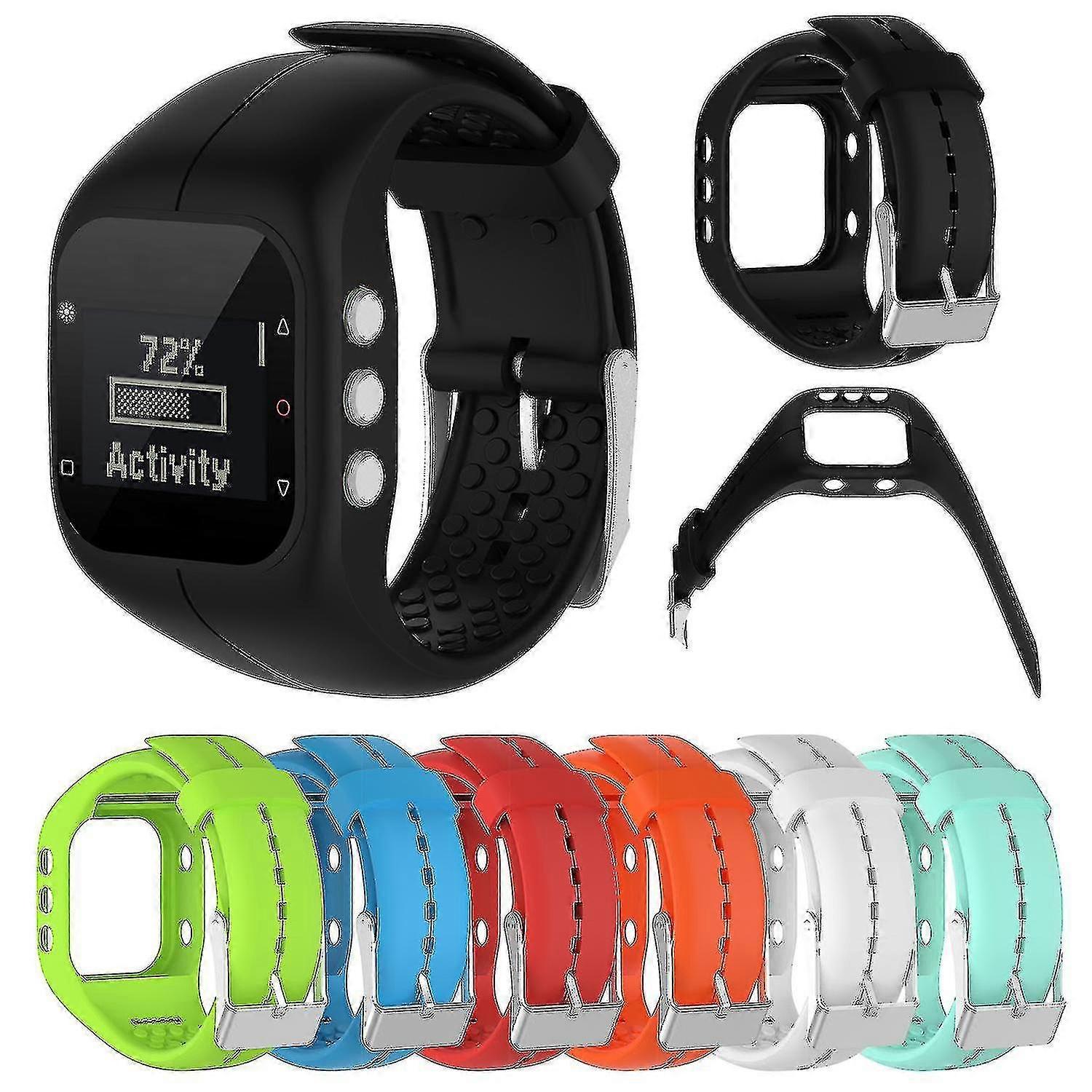 Silicone smart watch bands for Polar A300, available in multiple colors