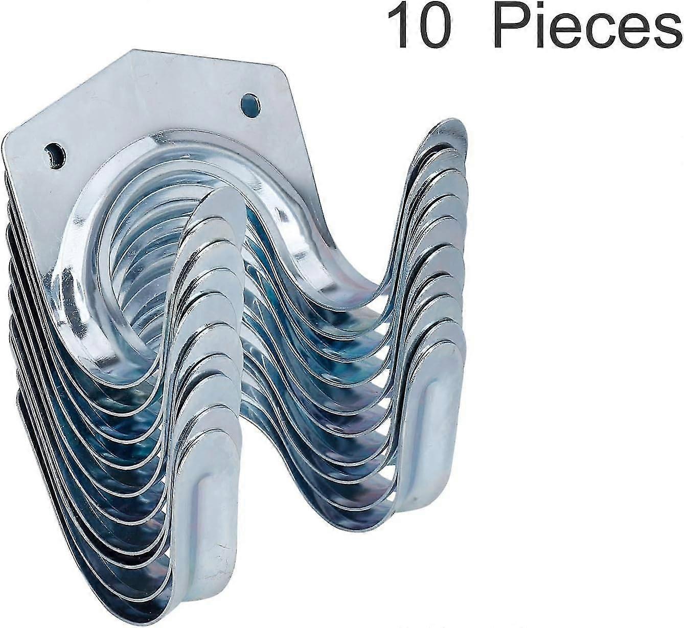 خطافات تخزين معدنية ، رف أدوات صفائح فولاذية ، رف أدوات حديقة مزدوج الجدار فولاذي مثبت على الحائط للمرآب ، سقيفة ، مستودع ، مزرعة ، منضدة (عبوة من 10