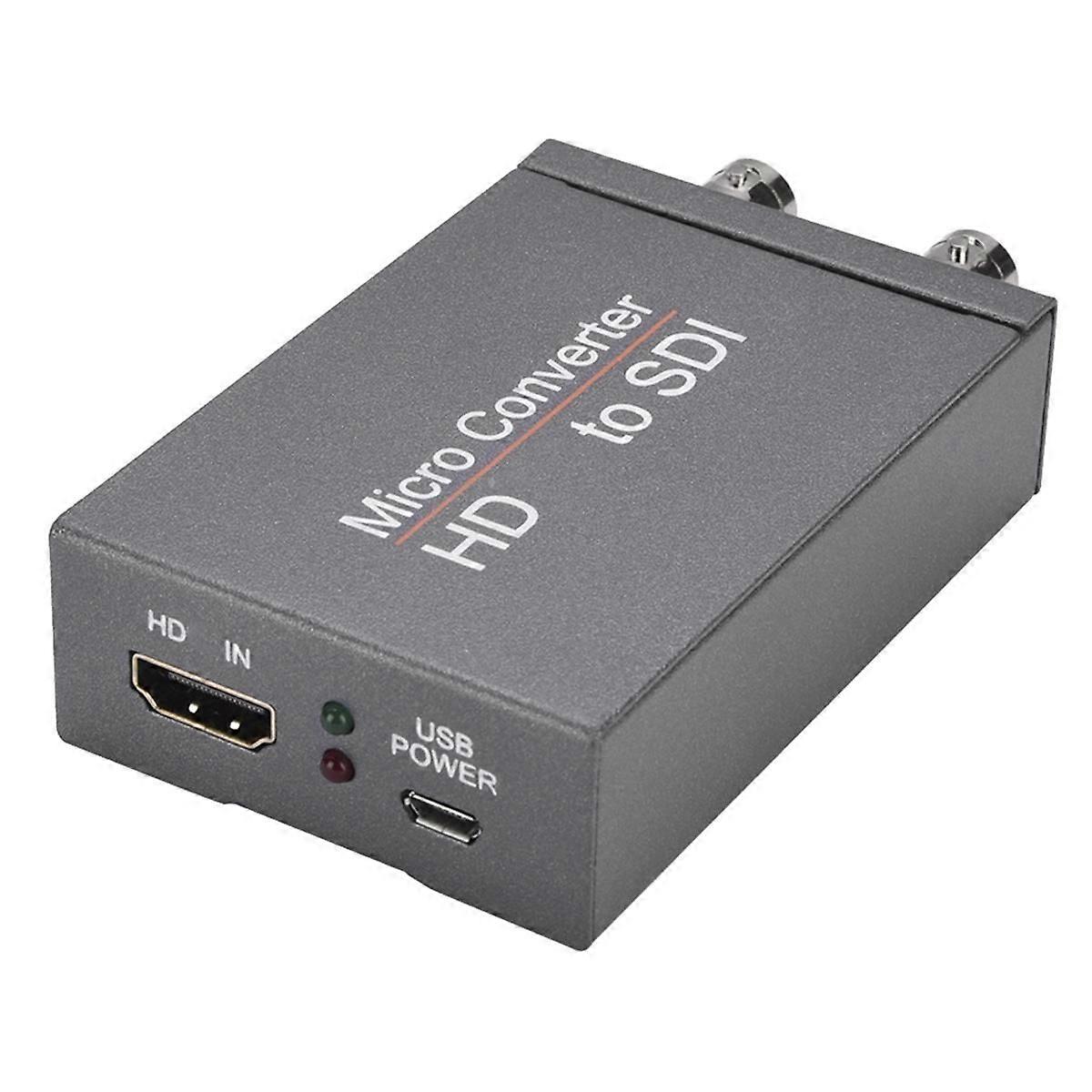 -Compatible to SDI Converter HD to 3G-SDI/HD-SDI Audio Embedder 2 Way SDI Converter Adapter for Cam