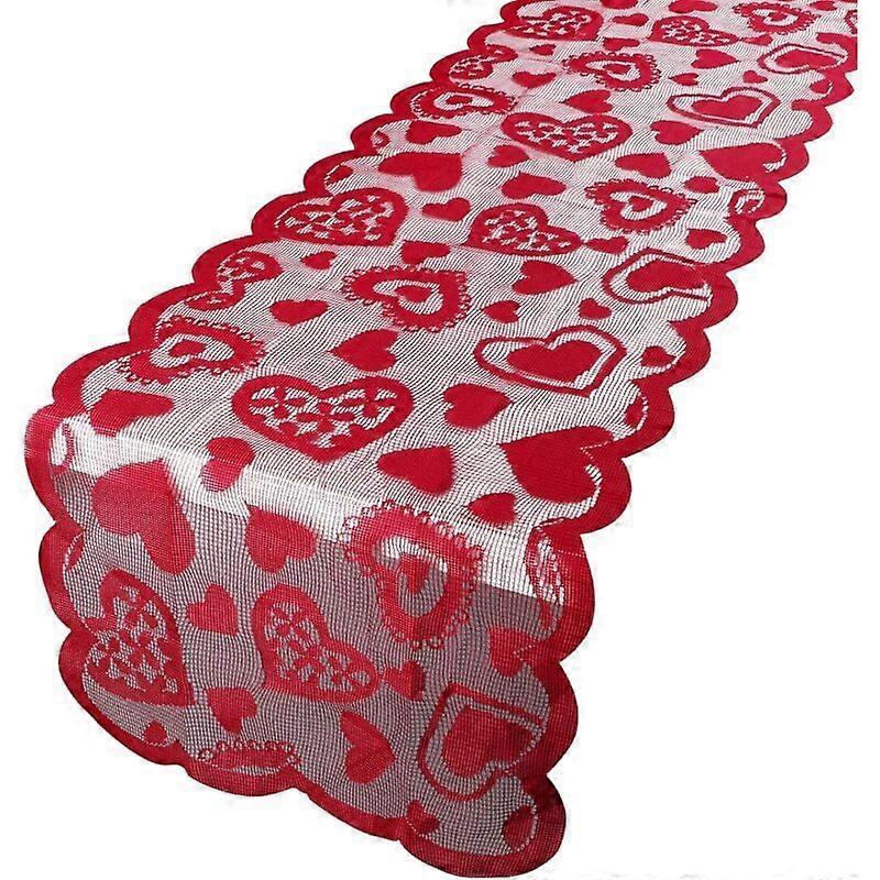 Valentine's Day Table Runner Red Love Table Runner 33x183cm Table Linen Wedding