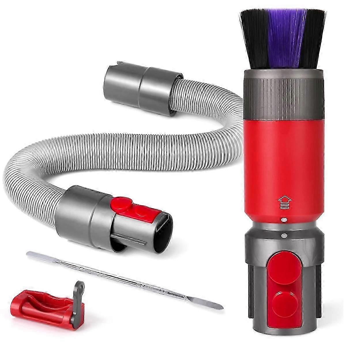 Dusting Brush with Flexible Extension Hose for V7 V8 V10 V11 V15 Vacuum Cleaners: Self-Cleaning Soft Bristle