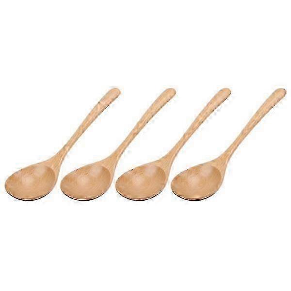 4 pcs large wooden spoons eco-friendly wood safe non-toxic wide use wooden spoon