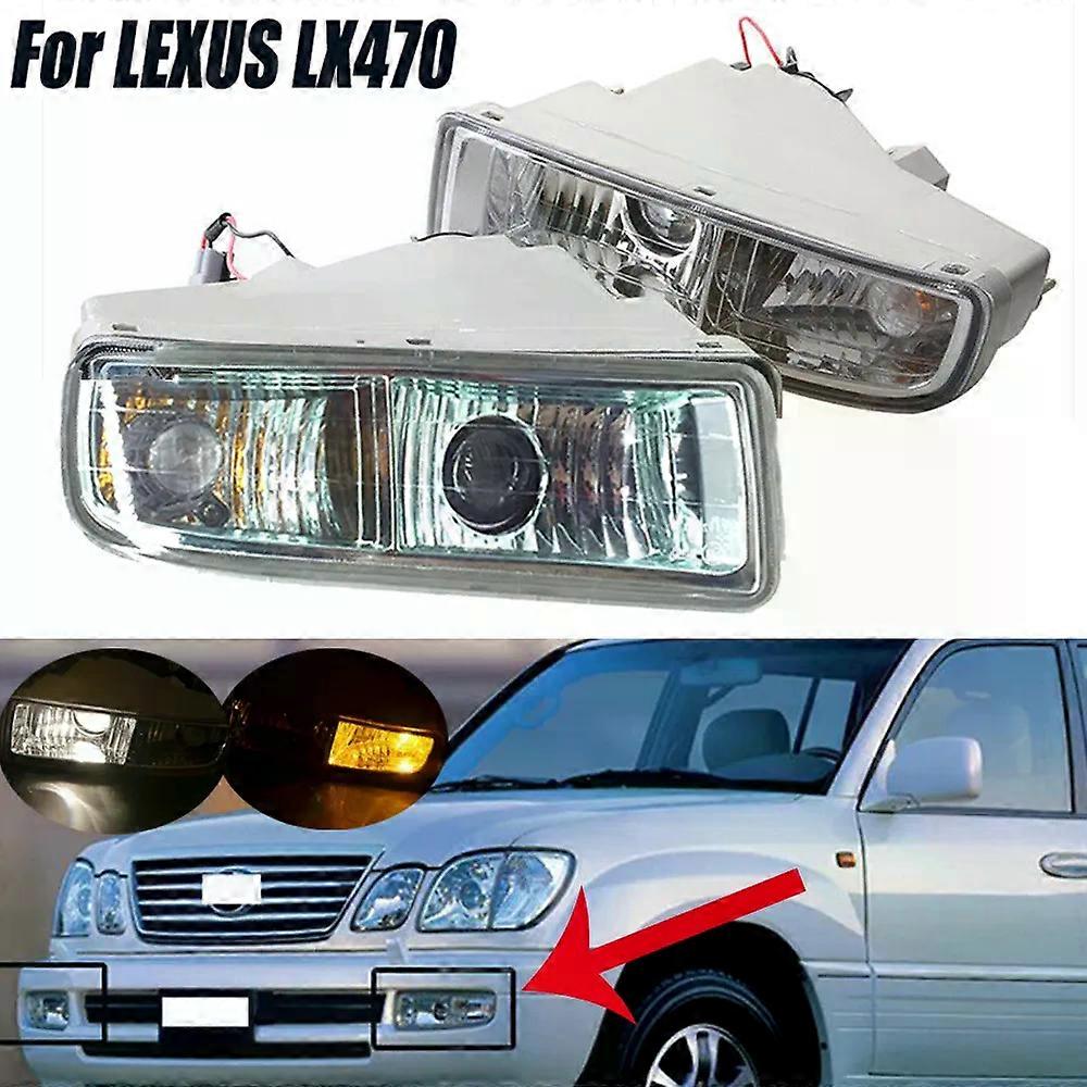 Apply Auto Front Bumper Fog Lamp Halogen Headlight For LEXUS LX470 1998 1999 2000-2008 DRL Daytime Running Light Car Accessories