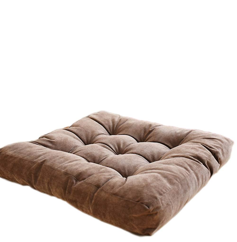 Floor Pillow, Square Meditation Pillow For Seating On Floor Solid Thick Tufted Seat Cushion Meditation Cushion F