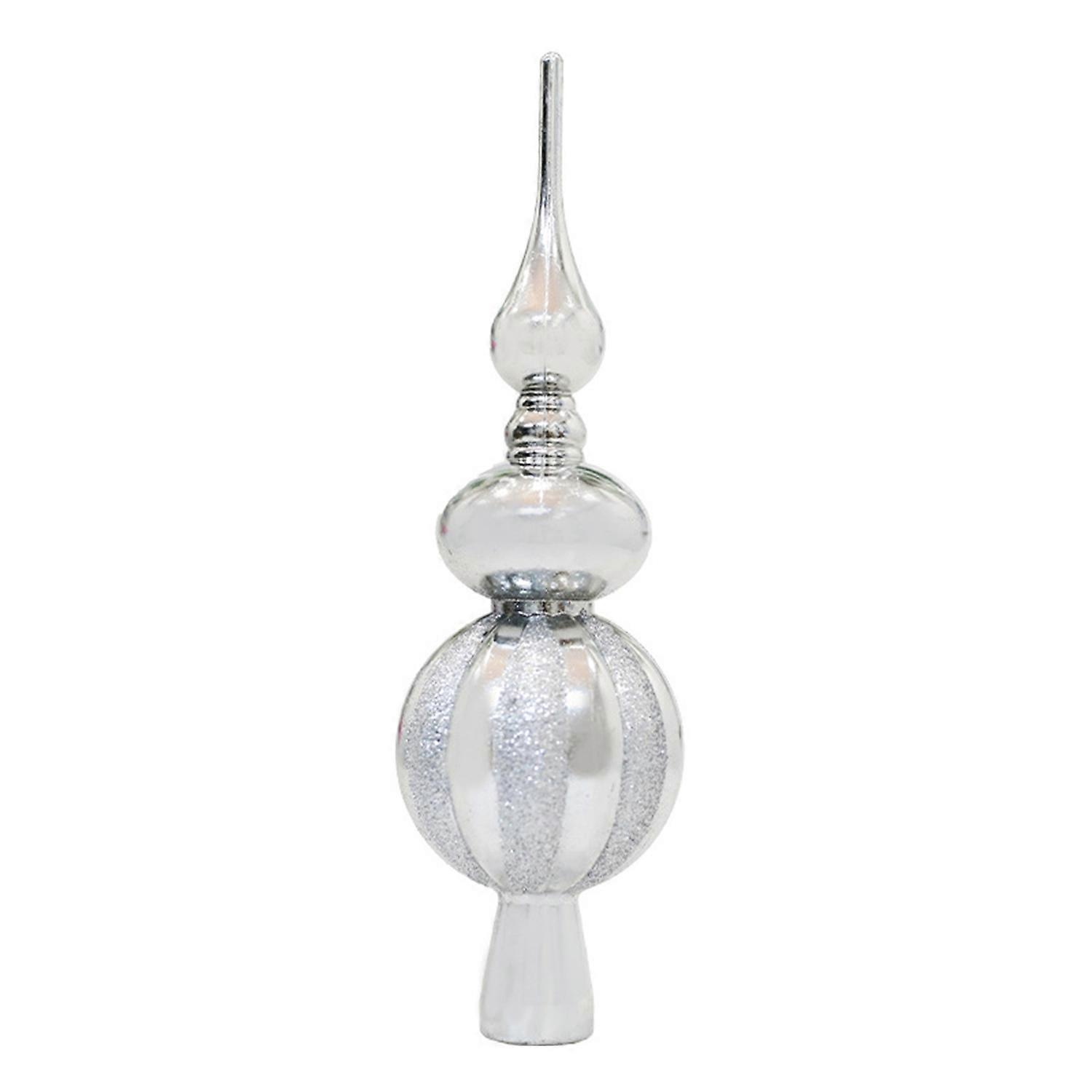 Christmas Tree Topper Xmas Glitter Treetop Topper Anti-slip Bottle Gourd Shape Christmas Tree