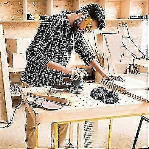 2-Pack 125mm 8-Hole Hook and Loop Orbital Sander Pad Replacement Sanding Discs Edición 0915