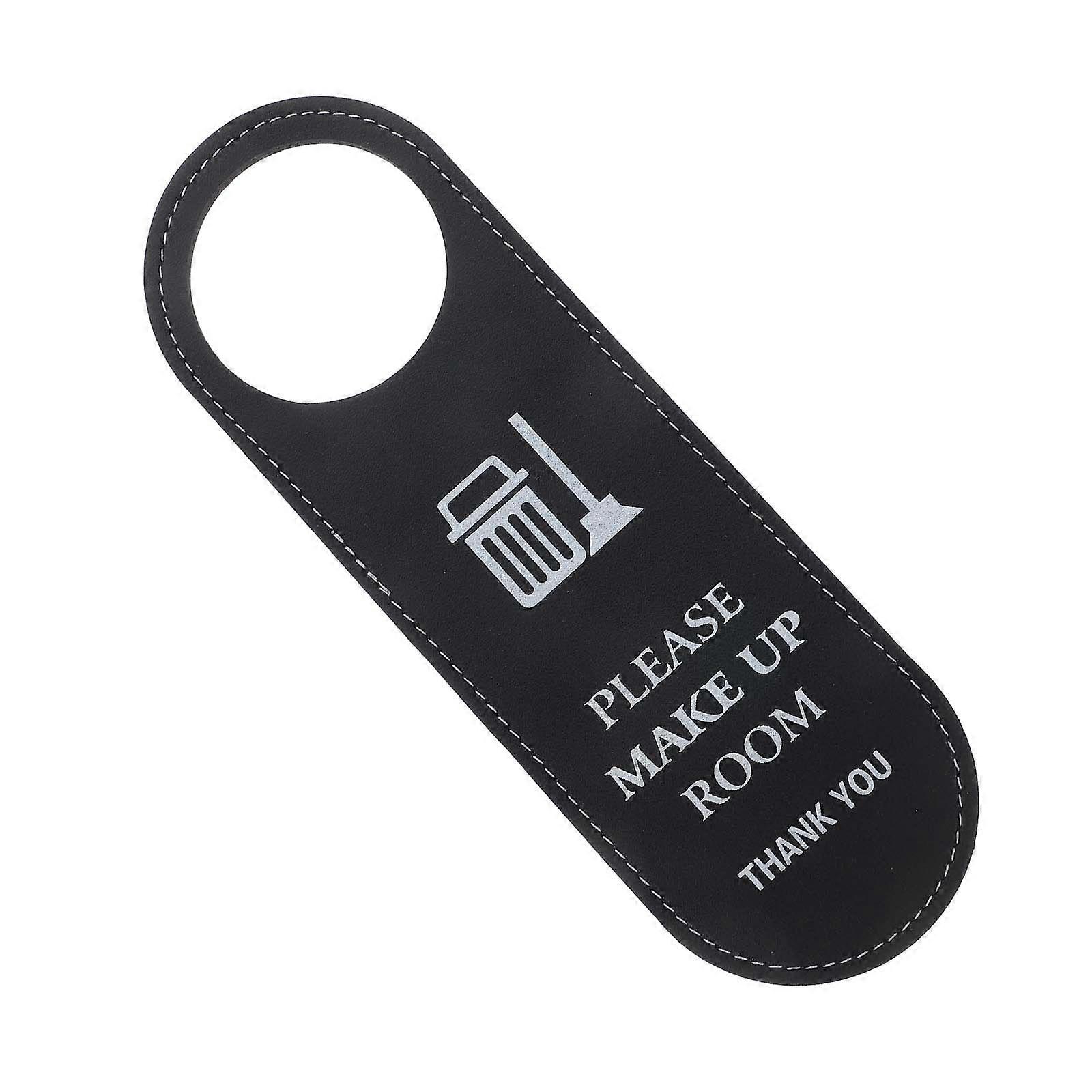 両面 邪魔しないでください Makup Up 部屋のドアハンガー ホテルのルームサービス用サイン ルームサービス PU タグを邪魔しないでください ホテルのプライバシー ドアサイン