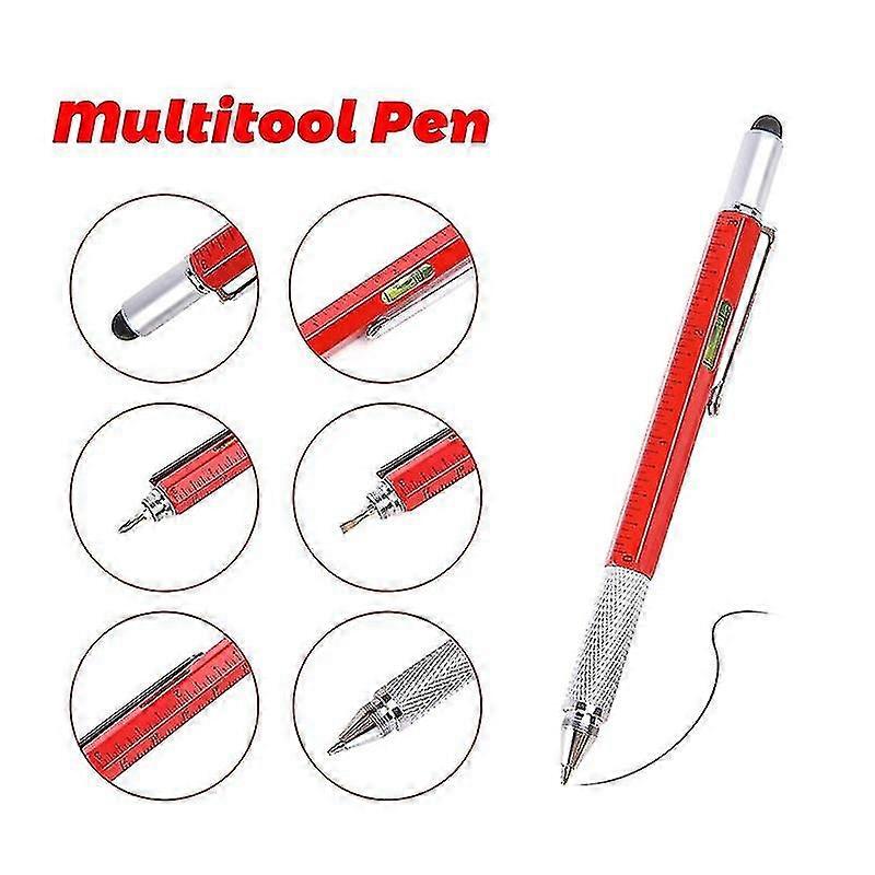 7 In1 Multifunction Handheld Screwdriver Tool Ballpoint Pen Measure Technical Ruler Screwdriver Touch Screen Stylus Spirit Level 2025