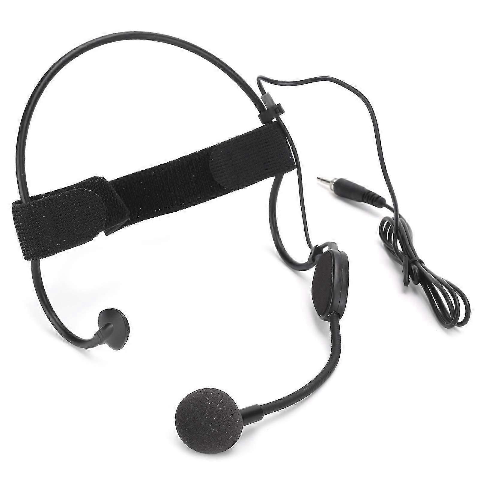 Headset microphone with cable Hook microphone ears 3.5mm for teachers, condenser 360degree pickup for teachers, minimum visibility.