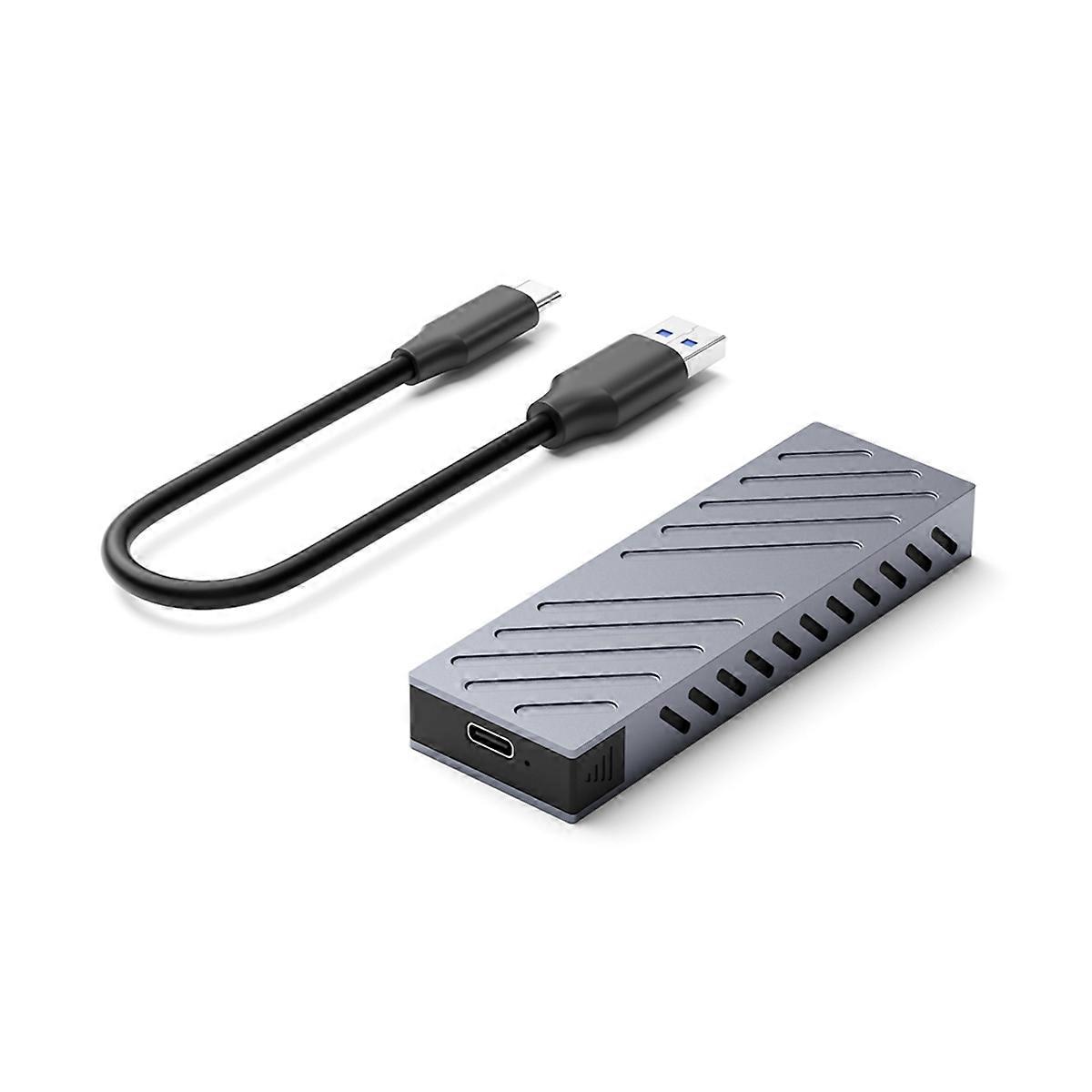 M2 SSD Case SSD Enclosure M.2 to USB 3.2 Gen2 10Gbps USB C Portable External Enclosure Tool-Free A