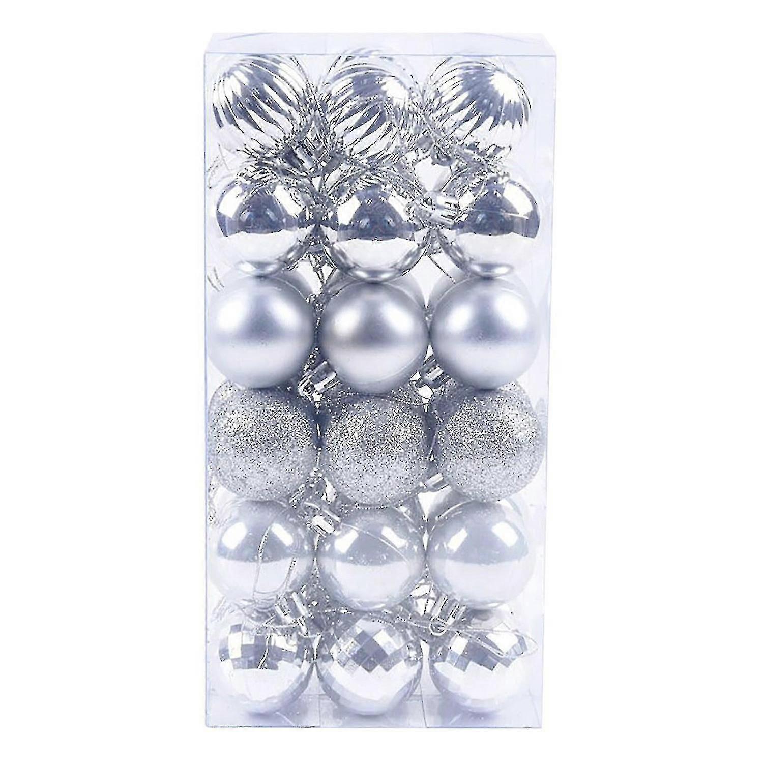 Holiday ornaments 36pcs christmas xmas tree ball bauble hanging home party ornament decor 4cm no4204