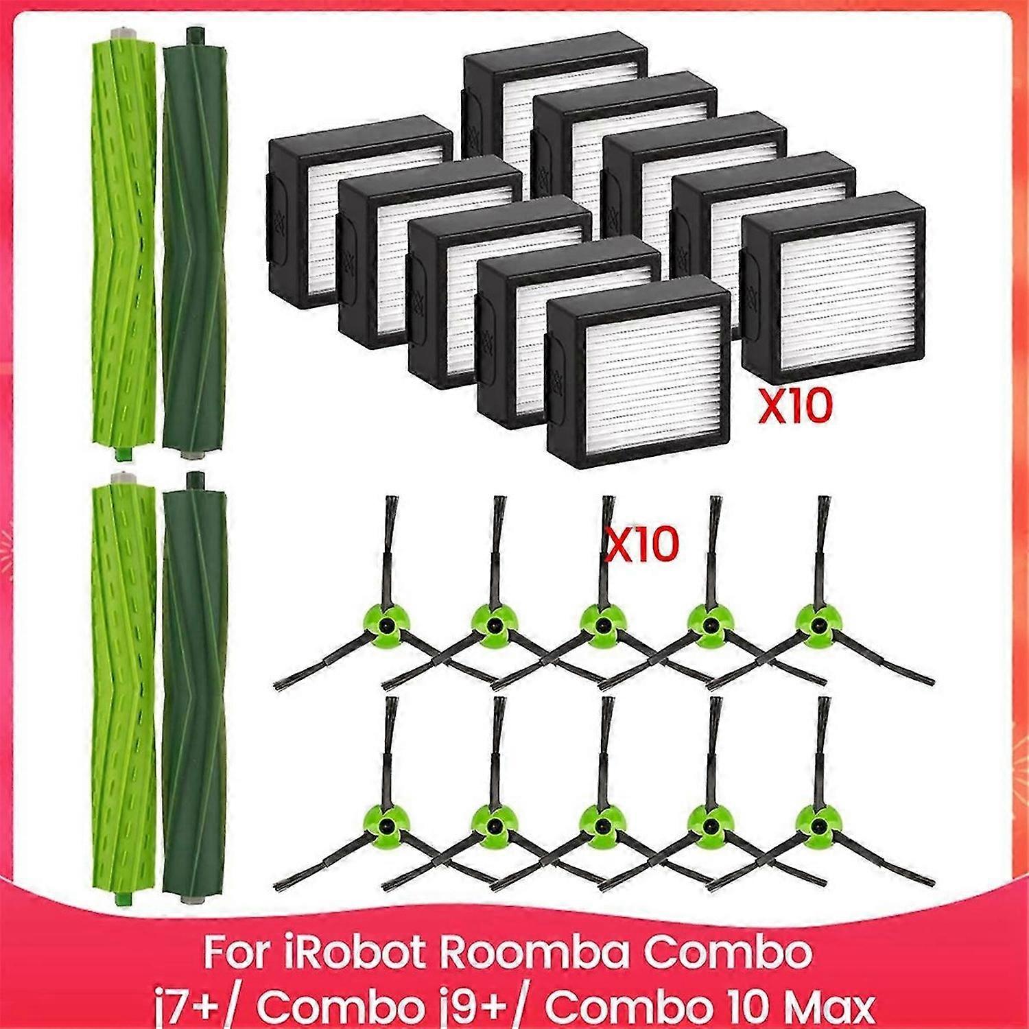 For IRobot Roomba Combo J7+/ Combo J9+/ Combo 10 Max Robot Vacuum Cleaner Main Side Brushes HEPA Fil