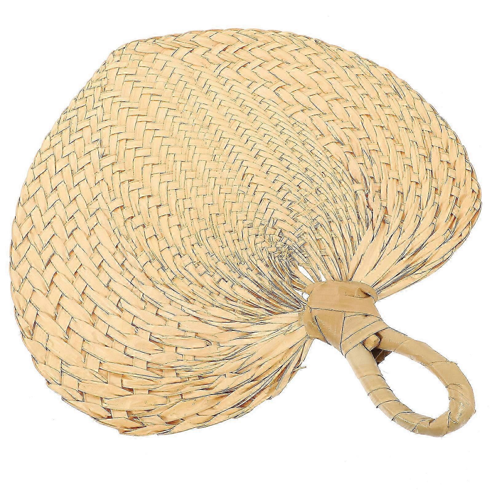Handheld wedding fan for elderly with cooling bamboo frame 34x36cm