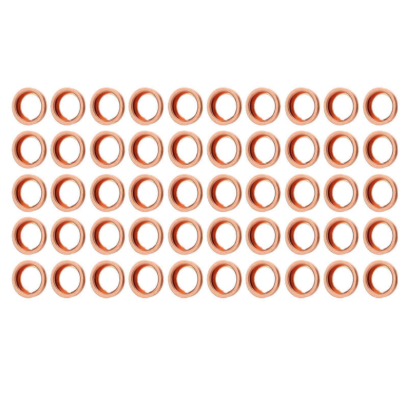 50pcs Oil Drain Plug Gasket 1102601M02 Copper Oil Crush Washers Replacement for Infiniti EX35 FX35 FX45 FX50 G20 G25 G35