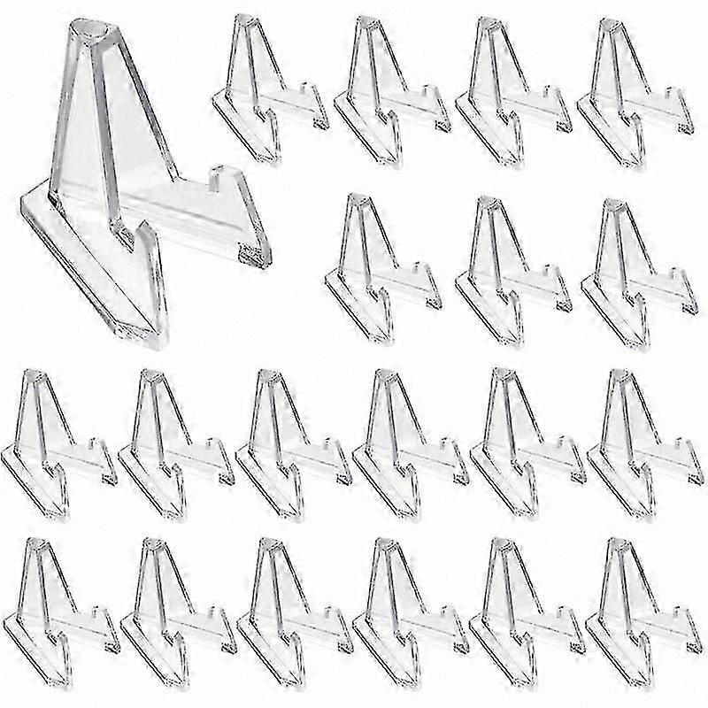 20-Pack Acrylic Display Stands for Coins, Medals, and Badges, Collectible Shelf Easels, Multi-Functional Phone Standn