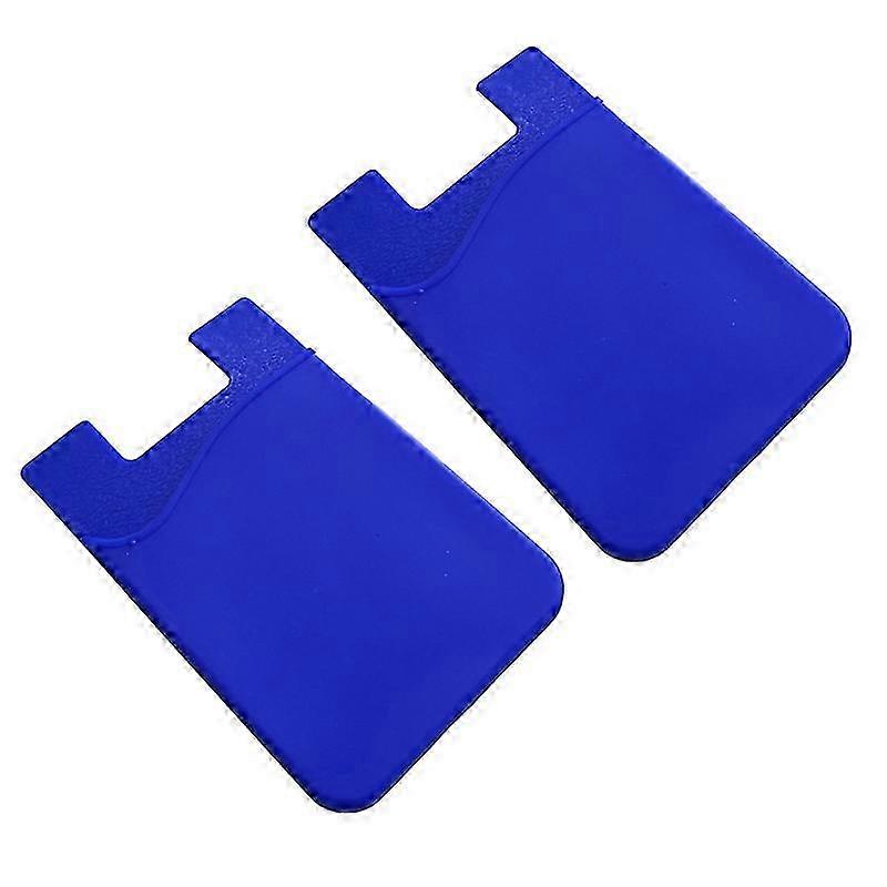 2Pcs Multi-function Single-layer Silicone Phone Wallet Card Holder for Bank Cards