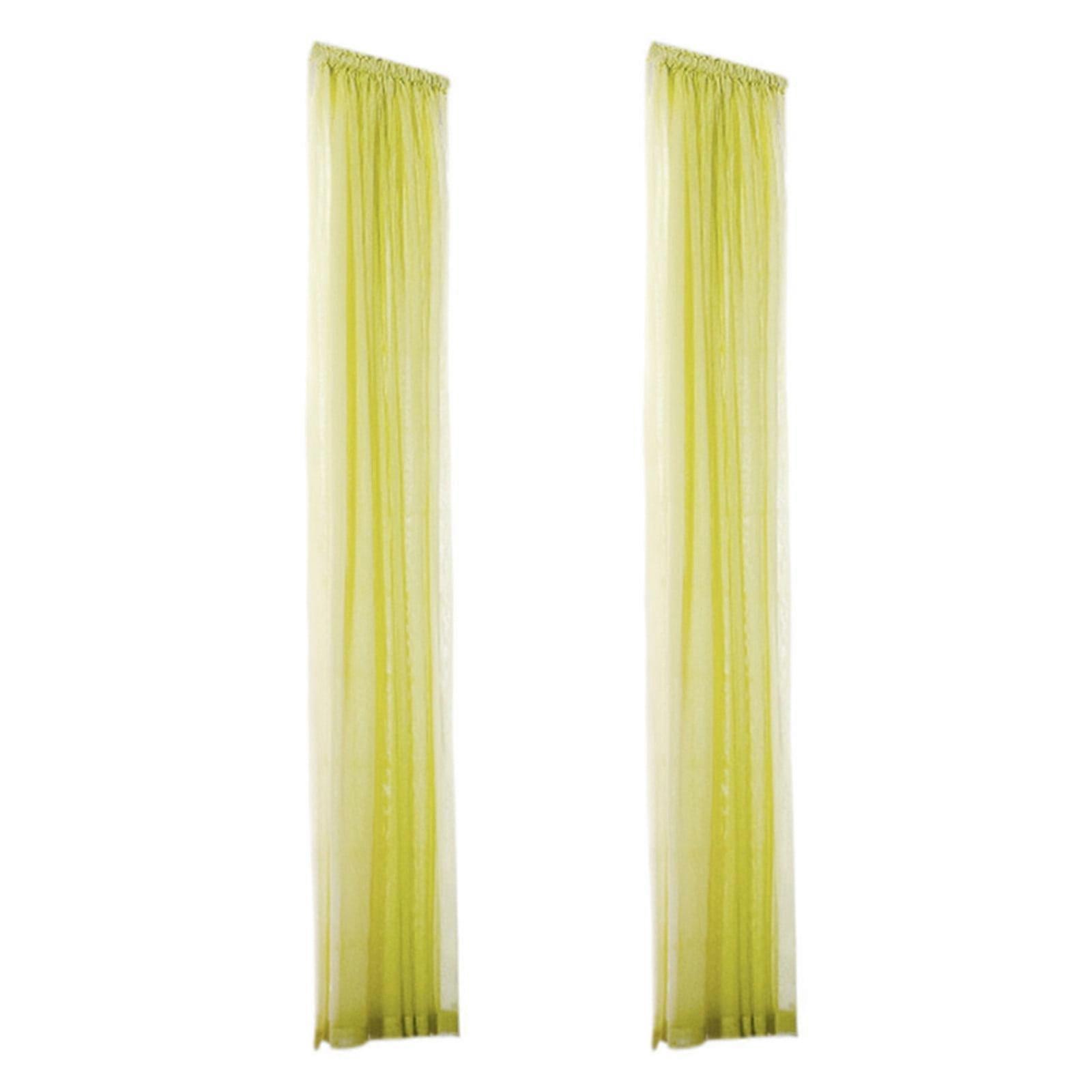 vankin Colorful Gauze Door and Window Curtains, Lightweight Voile for a Soft and Romantic Look, Set of 2 Clearance