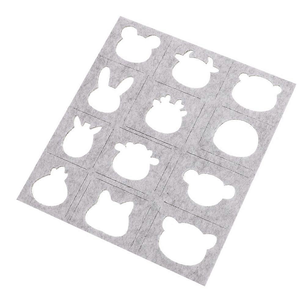 Needle Felting Applique Template 2Pcs Woolen Felting Stencil for Children Craft Enthusiasts Grey Rectangular DIY Design for DIY Training