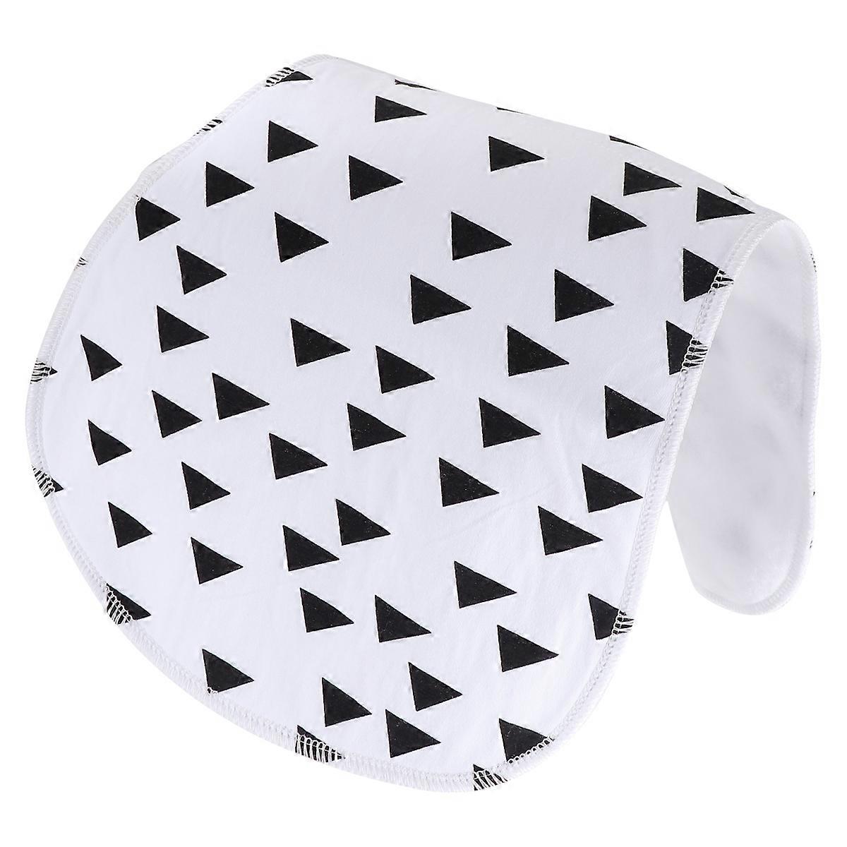 Absorbent Triangle Baby Burp Cloths 3 Pcs Modern Pattern Spit Up Rags For Daily Use 47x22cm