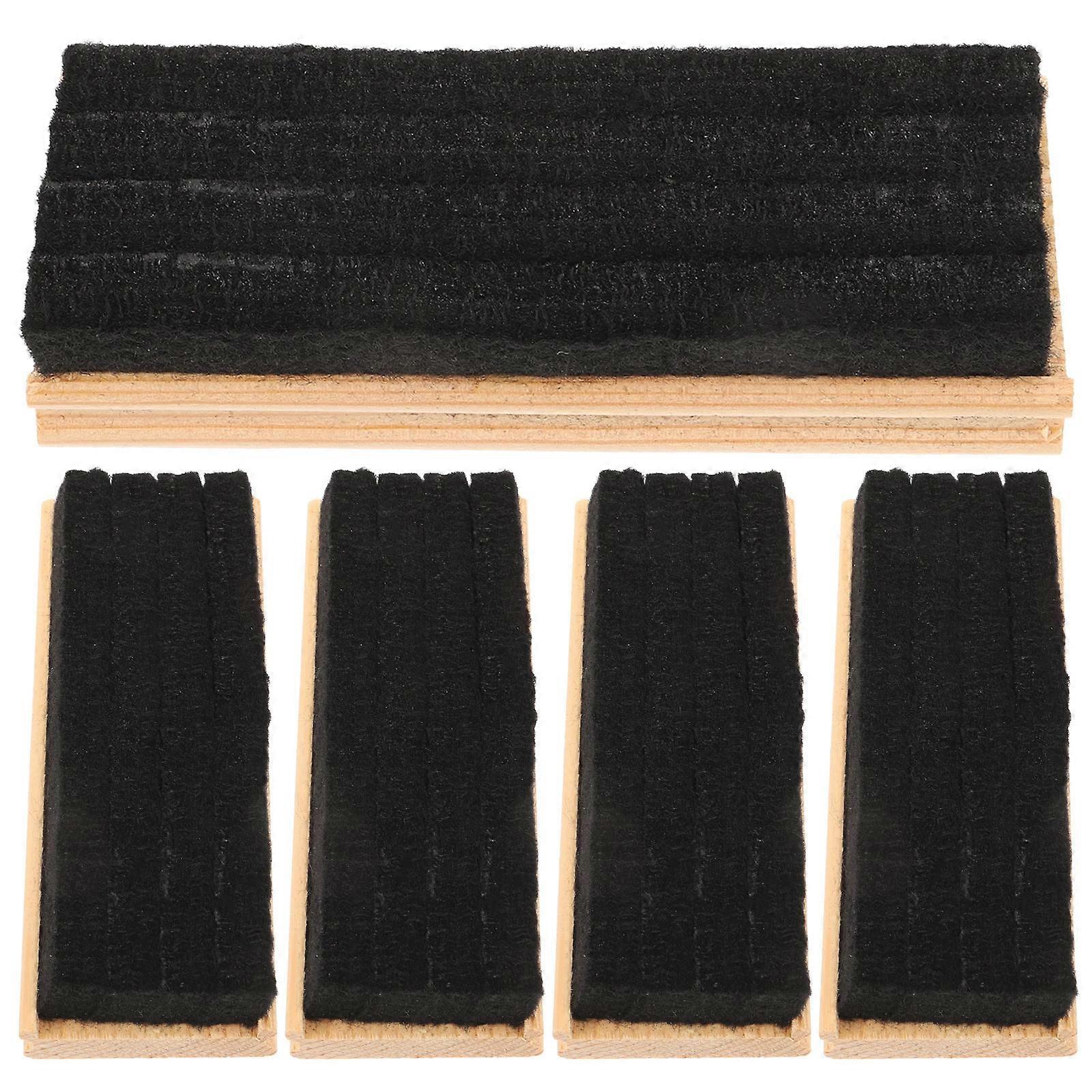 Black Rectangular Eraser 20 Pcs Wood Felt Chalkboard Cleaning Tool For Classroom Office Home