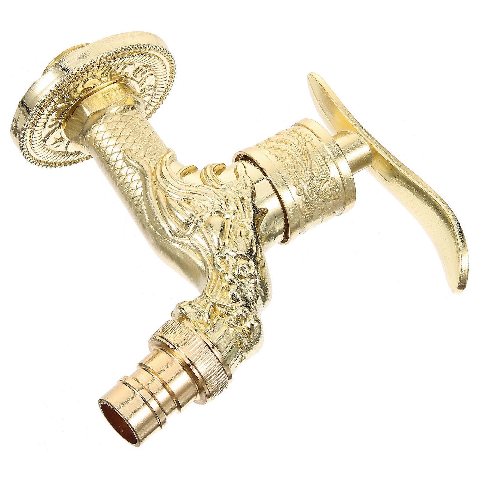 4Pcs Antique Style Wall Mount Faucet Made Of Durable Zinc Alloy For Bathroom And Garden Ideal For Washing Machine With Quick Open Function