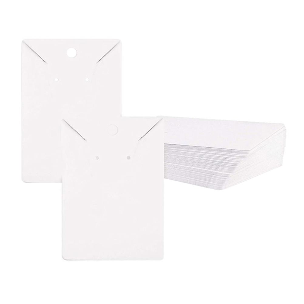 Earring Display Cards White Paper for Jewelry Store 3Sets 100 Pieces
