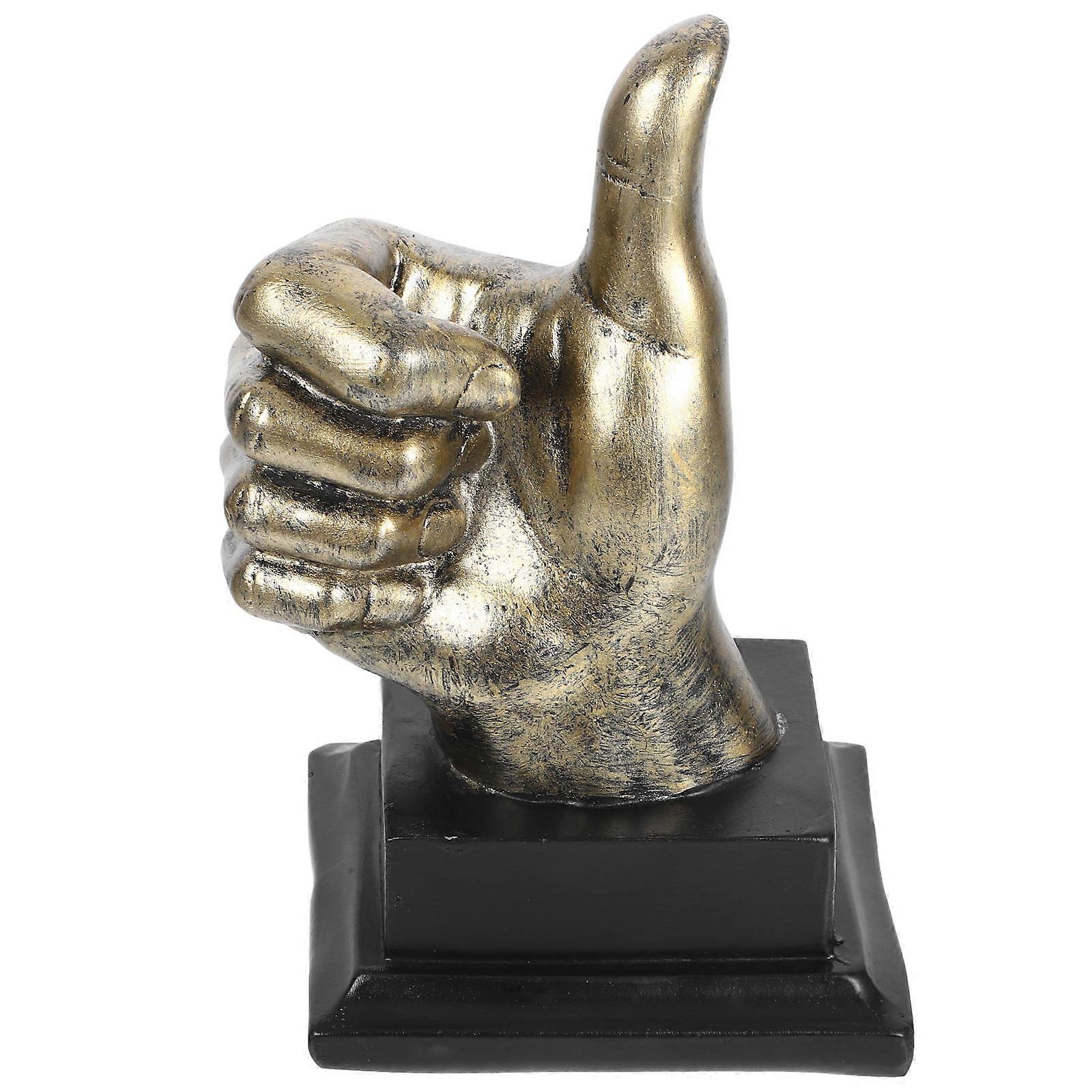 Resin Gesture Finger Model for Office Decor Home Decoration 2Pcs