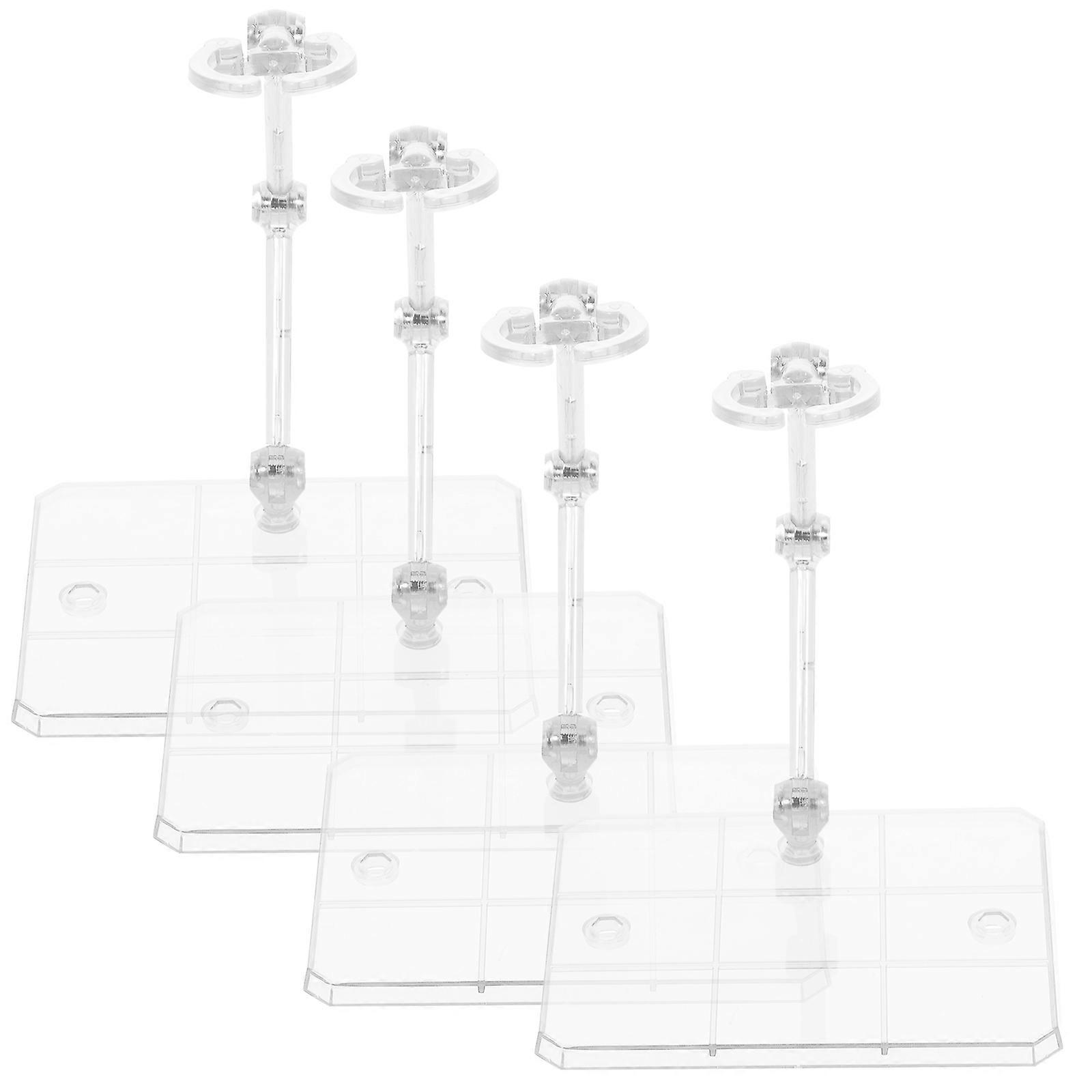 Plastic Action Figure Stand Adjustable Doll Support for Display 12Pcs