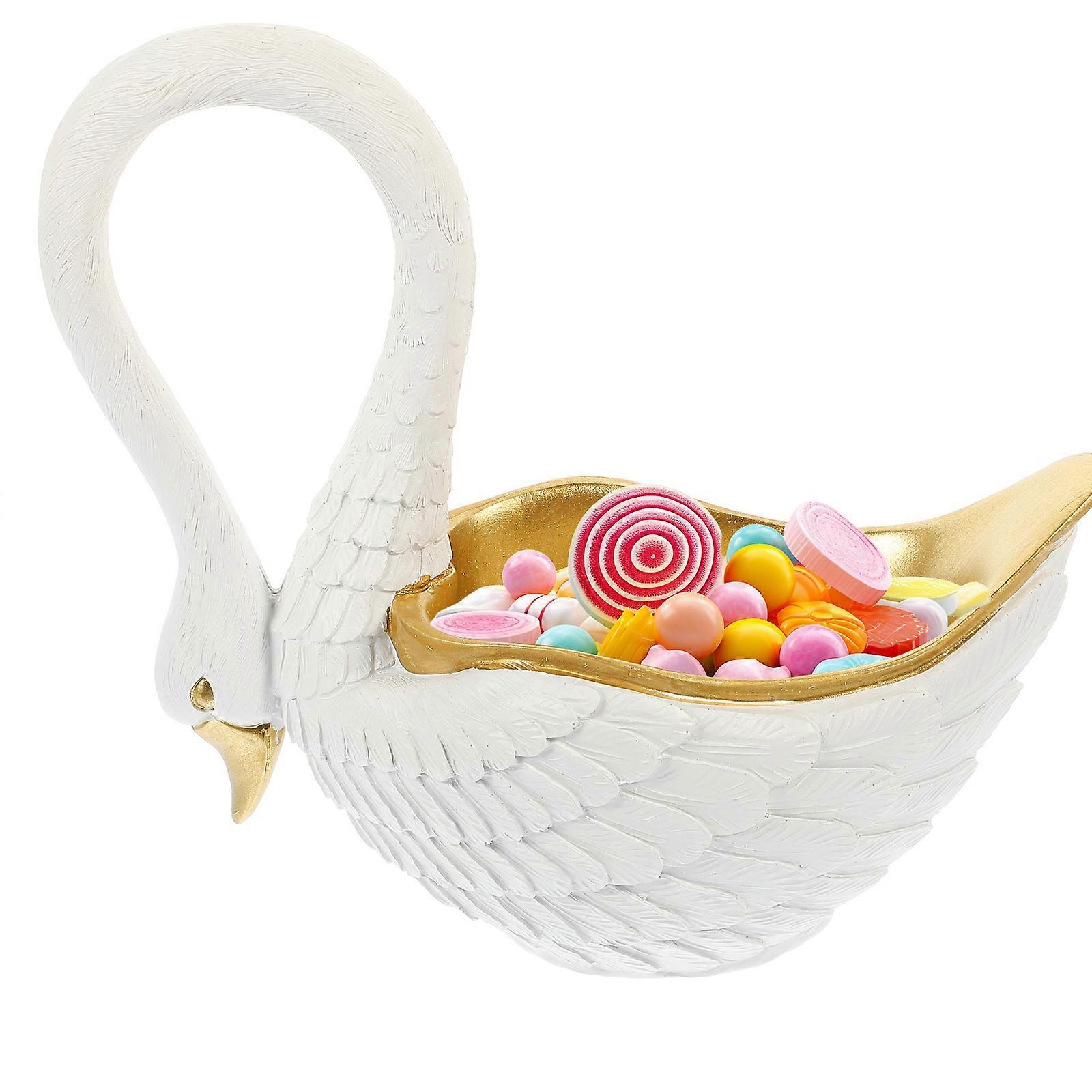 Trinket Dishes Resin Swan Trinket Dish for Storage Use 3Pcs Set